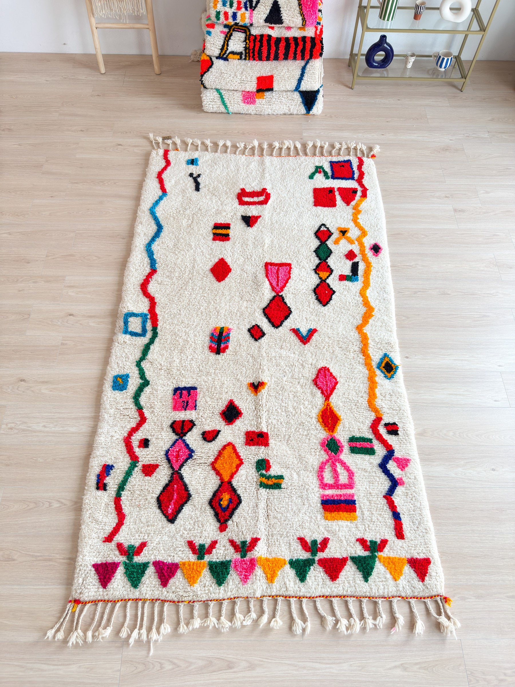 Colorful Berber Rug 149 x 281 cm - n°1847