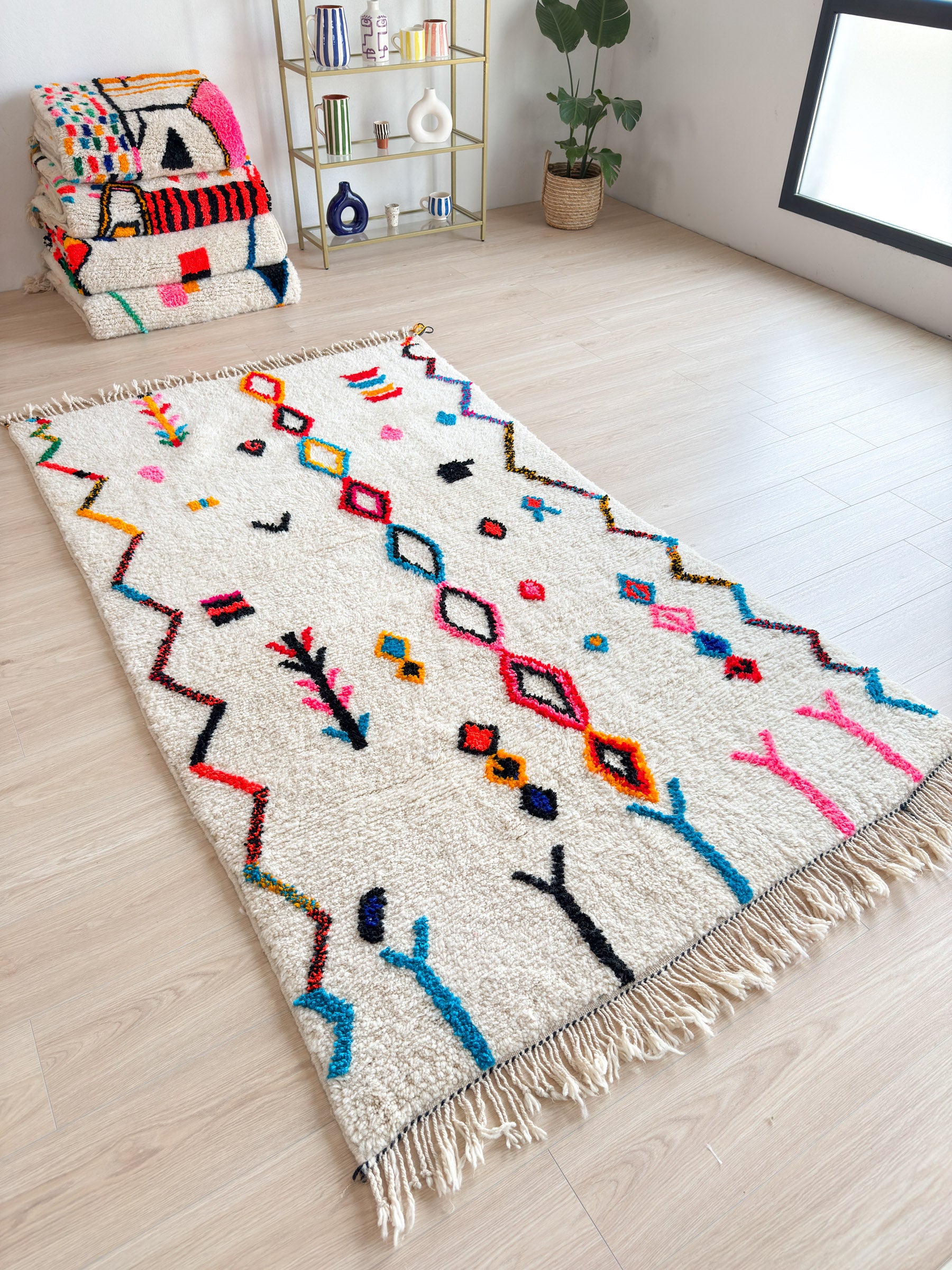 Colorful Berber Rug 144 x 268 cm - n°1734