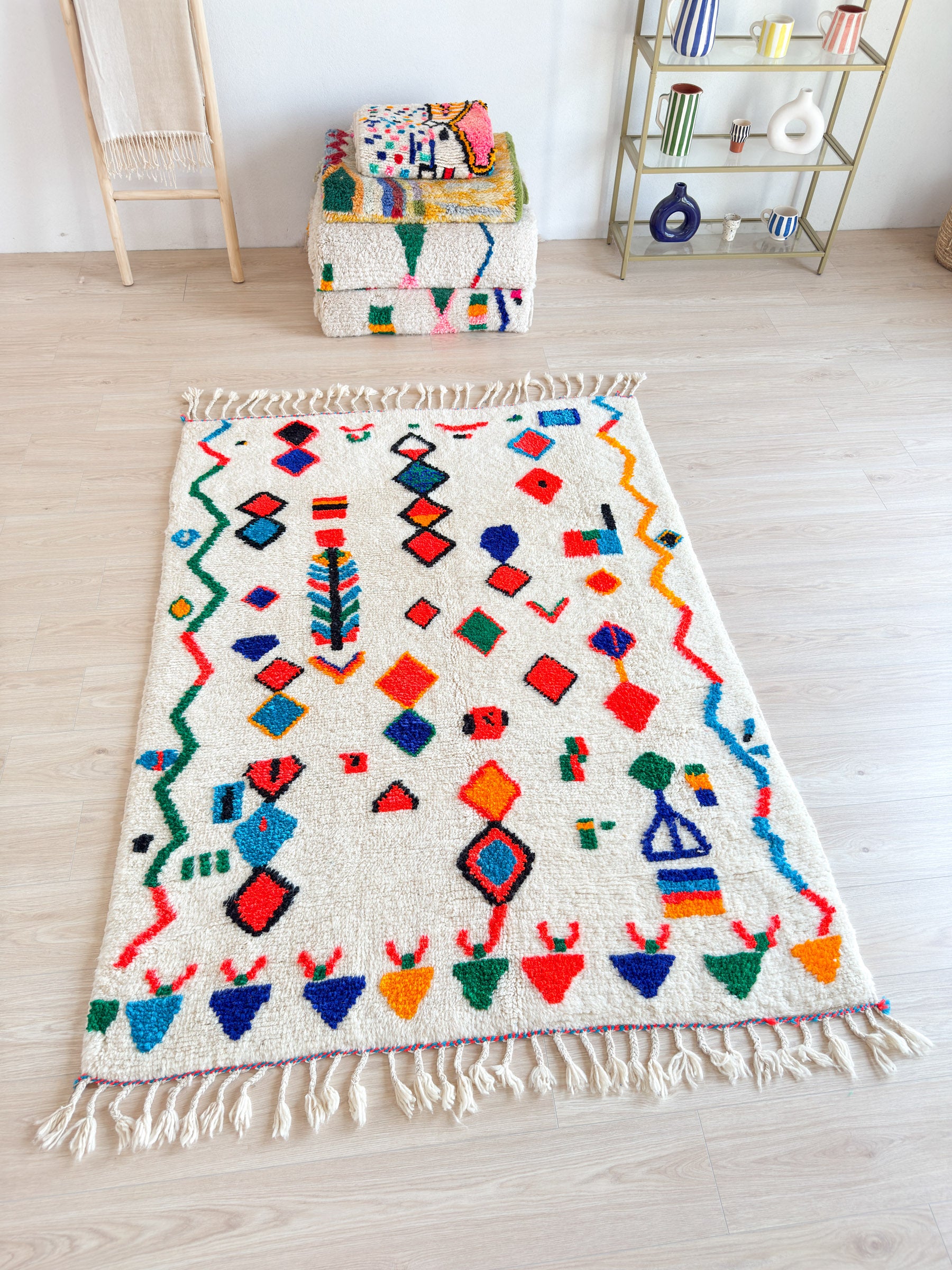 Tapis berbère coloré 148 x 220 cm - n°2250