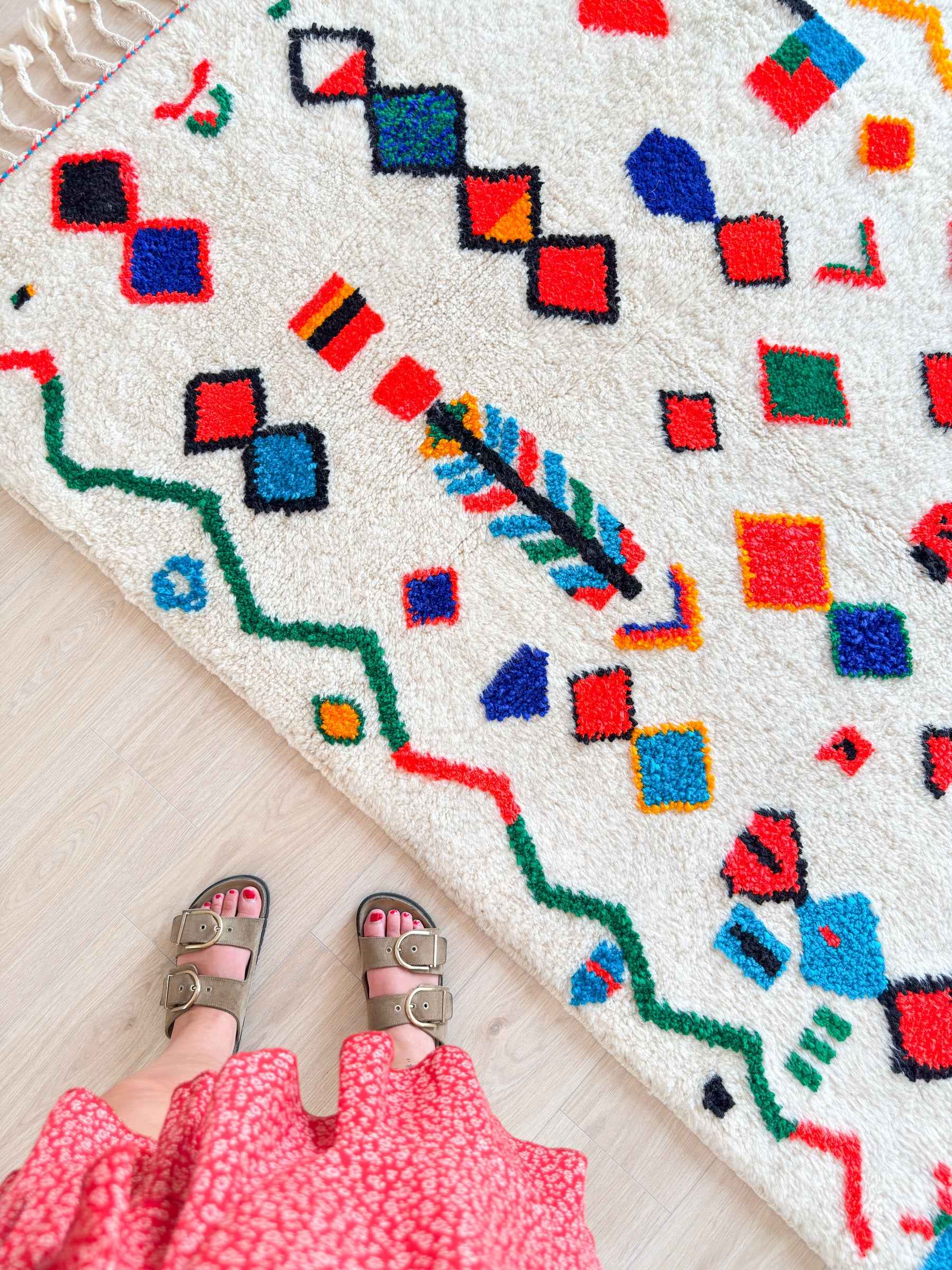 Tapis berbère coloré 148 x 220 cm - n°2250
