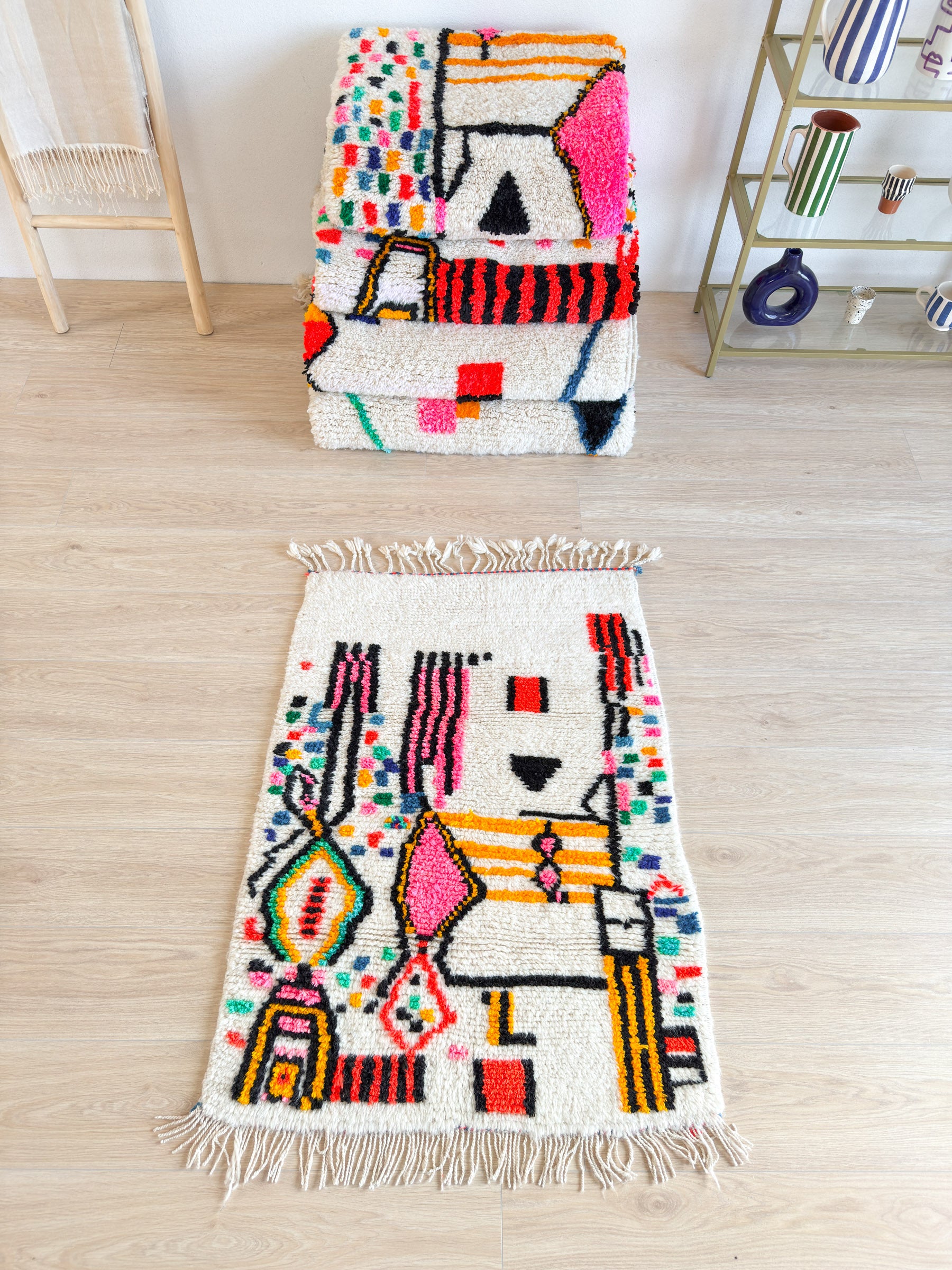 Colorful Berber rug 82 x 128 cm - n°1694