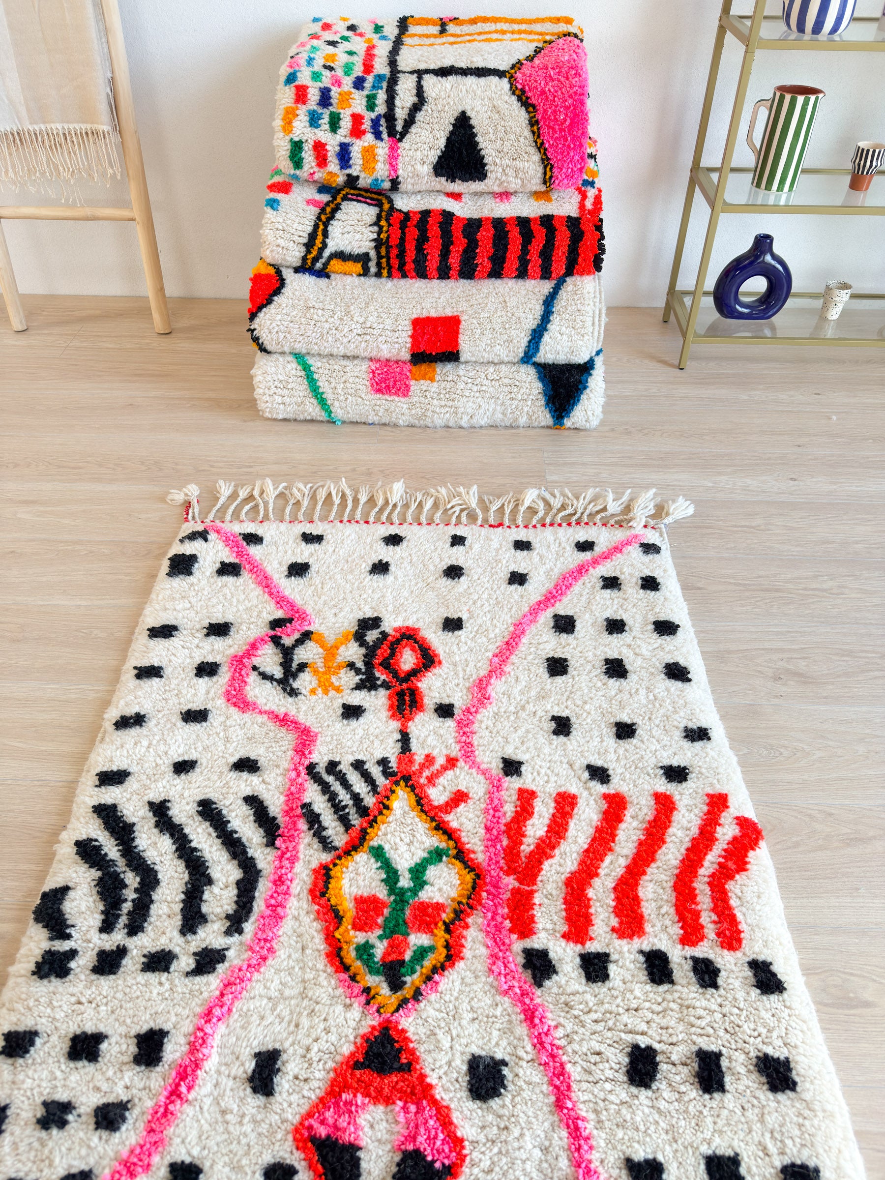 Colorful Berber Rug 99 x 177 cm - n°1873