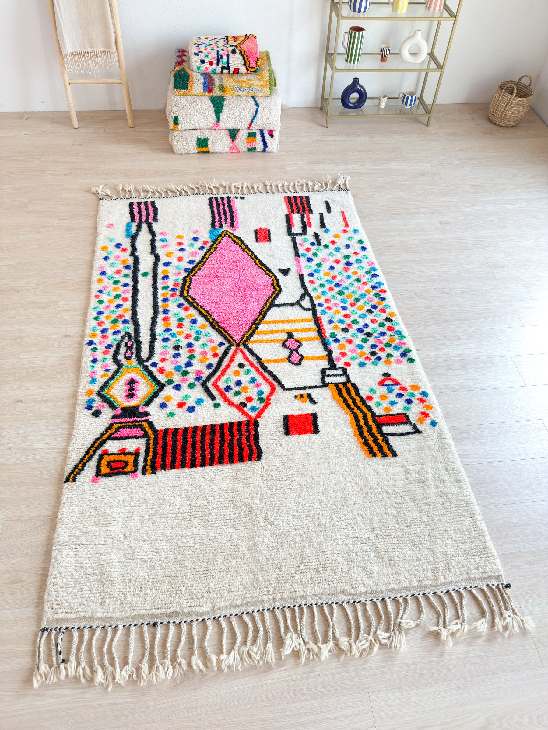 Tapis berbère coloré 165 x 283 cm - n°2221