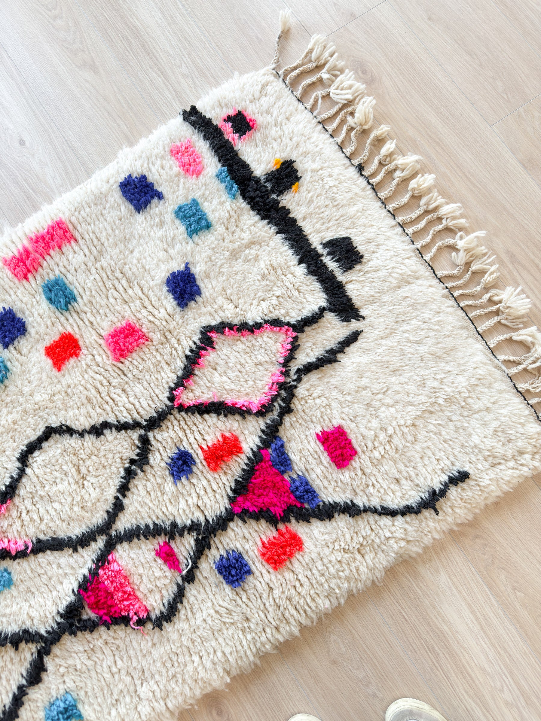 Bunter Berber-Flurteppich 90 x 248 cm – Nr. 1382