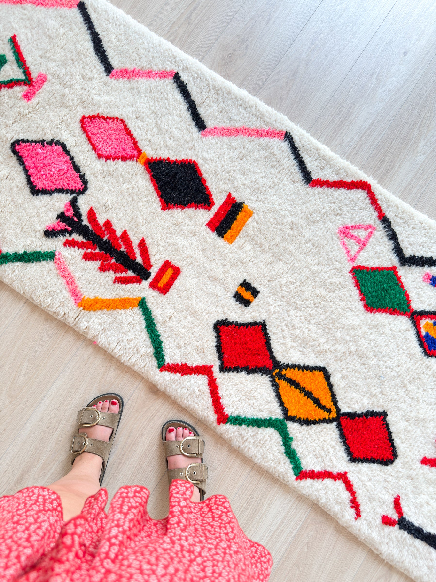 Tapis de couloir berbère coloré 84 x 292 cm - n°2247