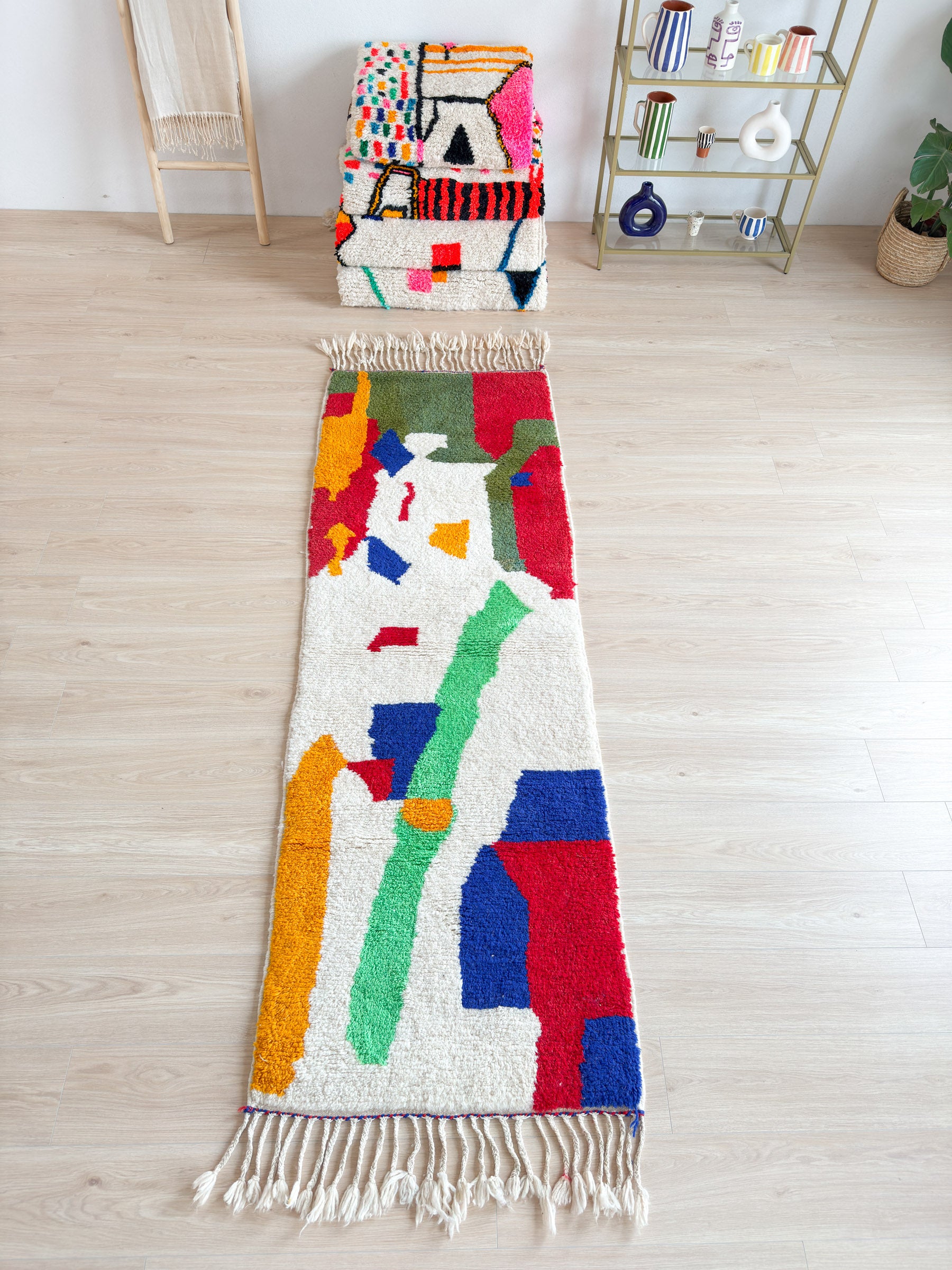 Farbenfroher Berber-Flurteppich 83 x 275 cm - Nr. 1760