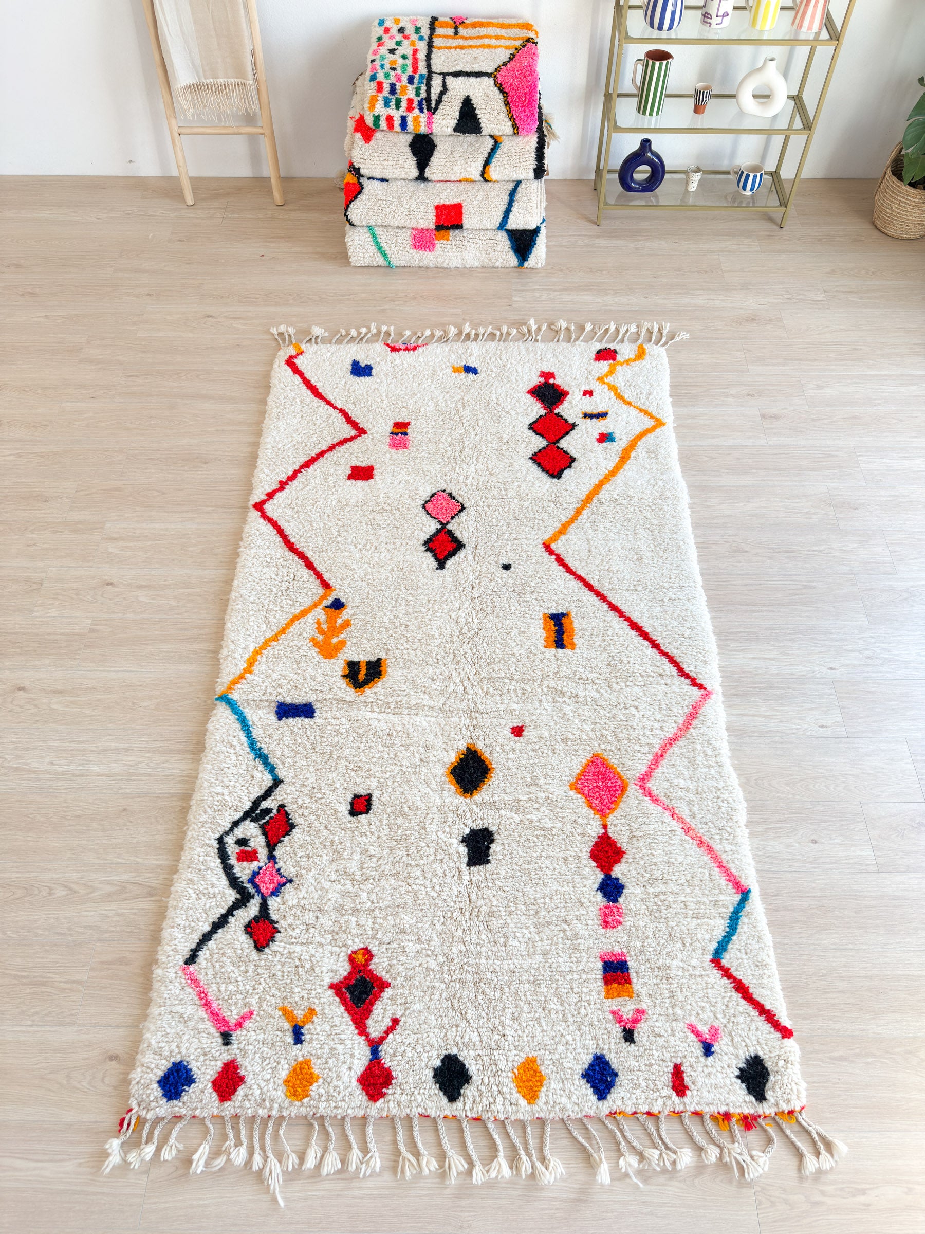 Colorful Berber rug 147 x 287 cm - n°1816