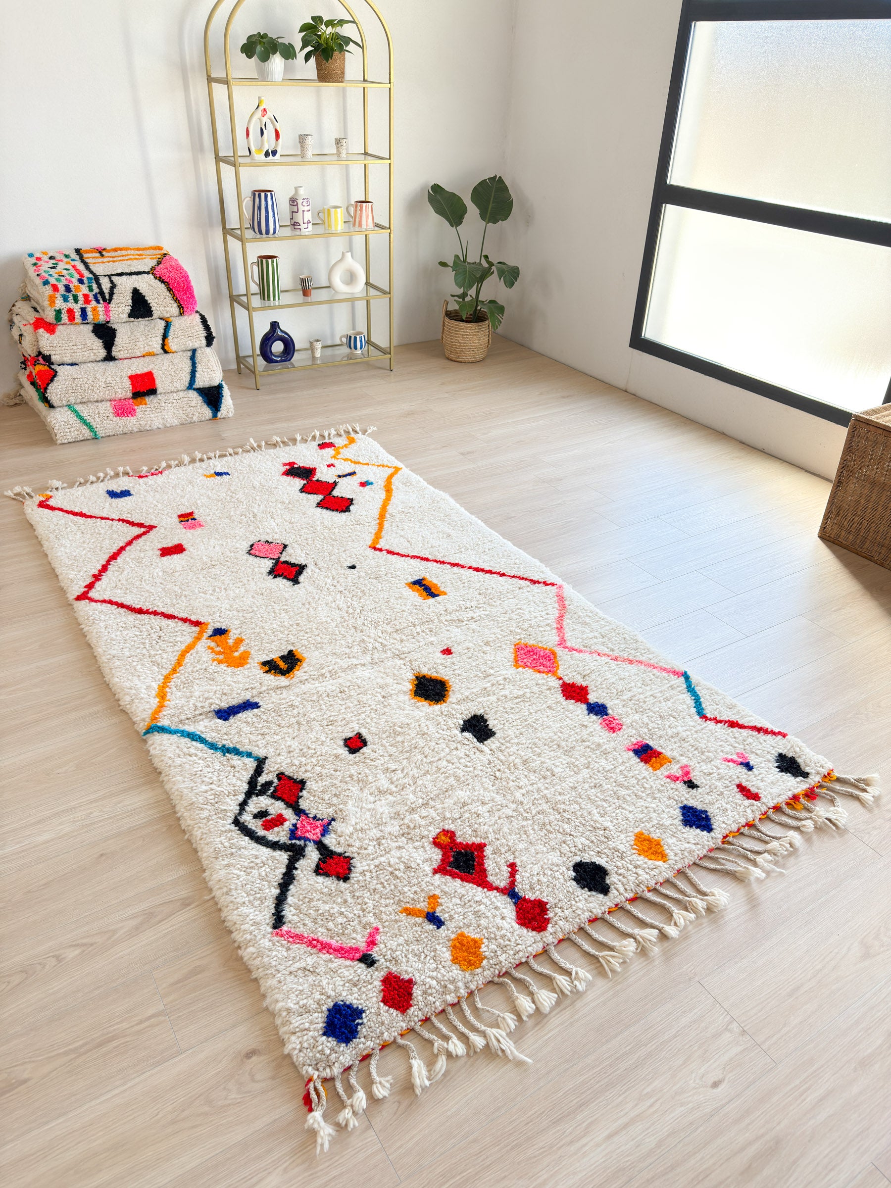 Colorful Berber rug 147 x 287 cm - n°1816