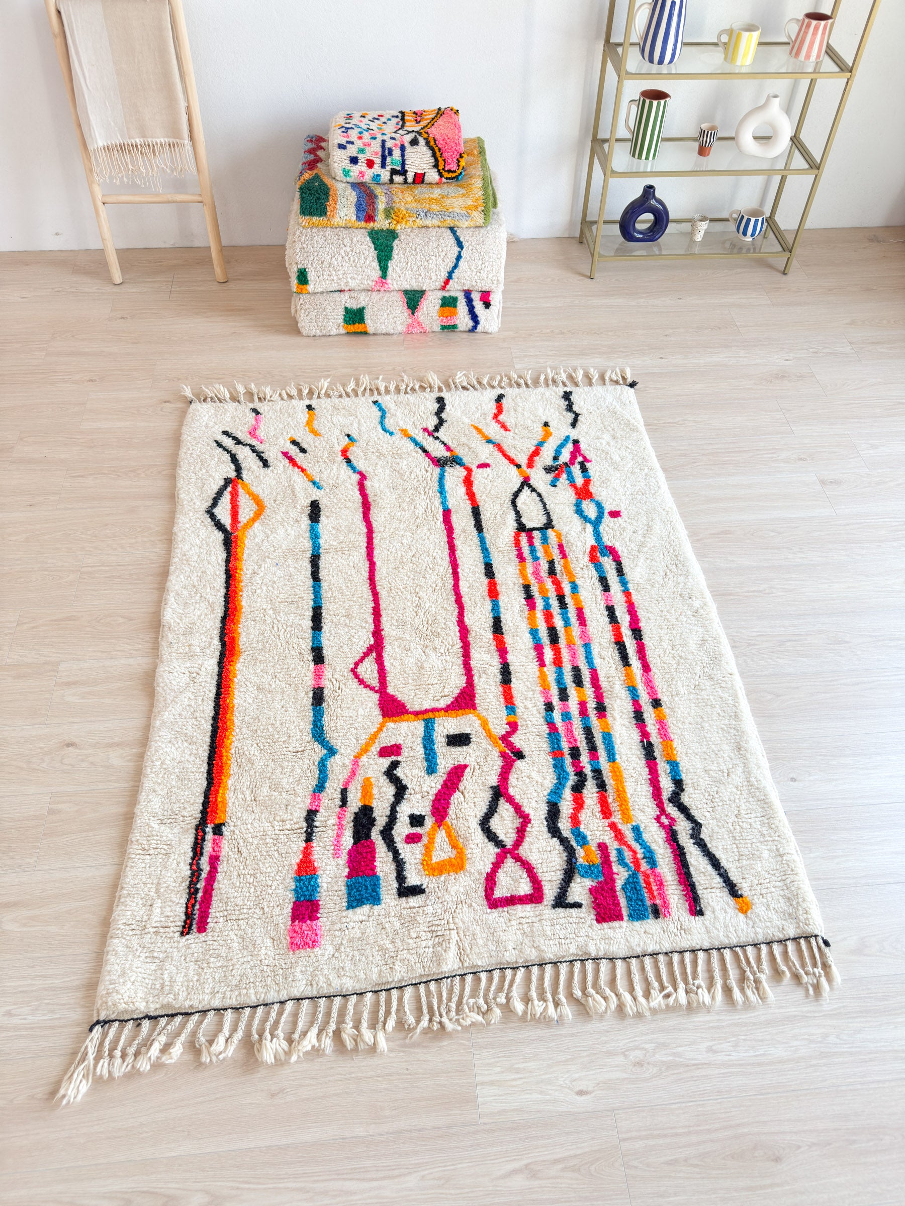 Tapis berbère coloré 153 x 211 cm - n°2259
