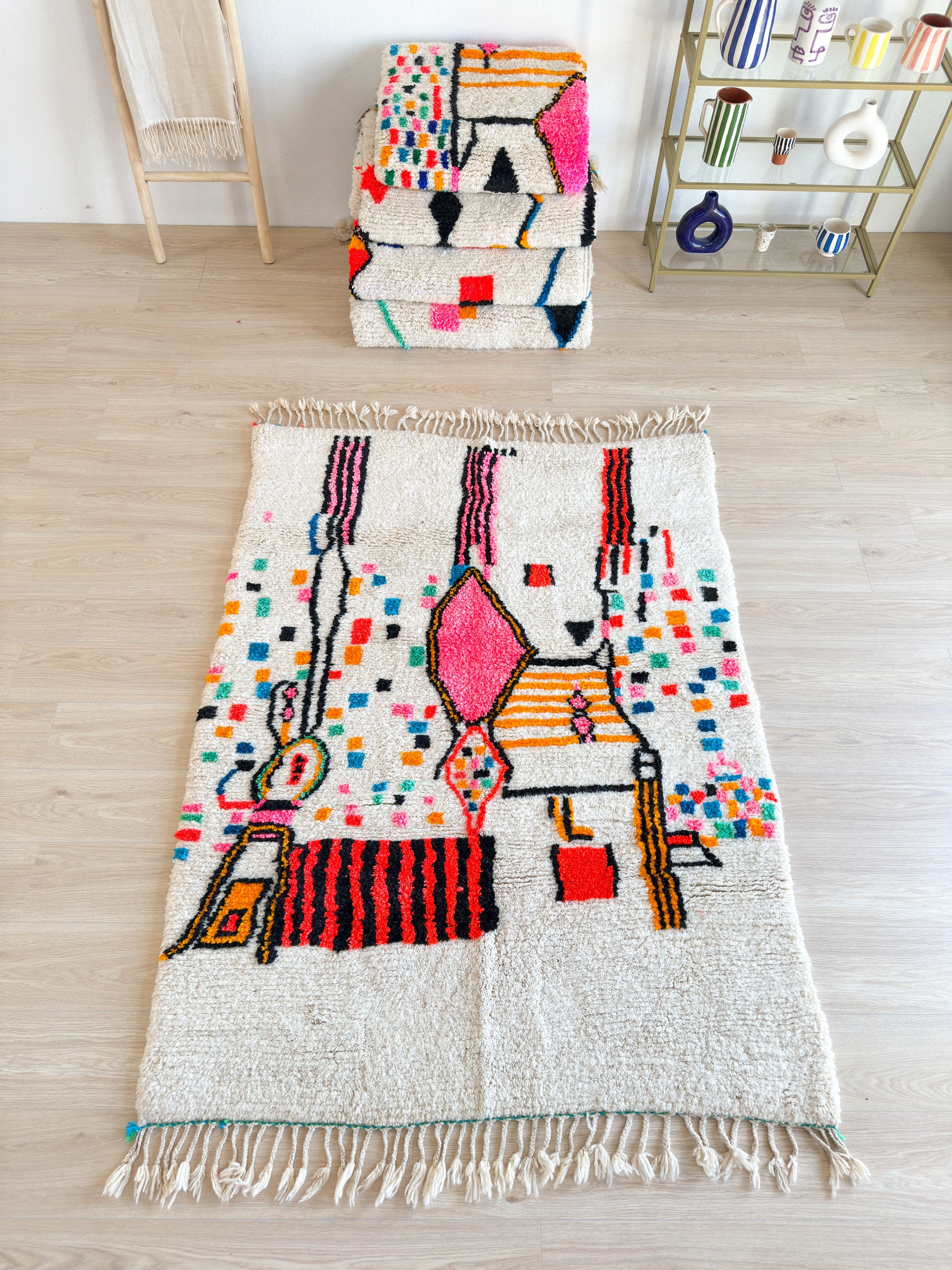 Colorful Berber rug 150 x 218 cm - n°1888