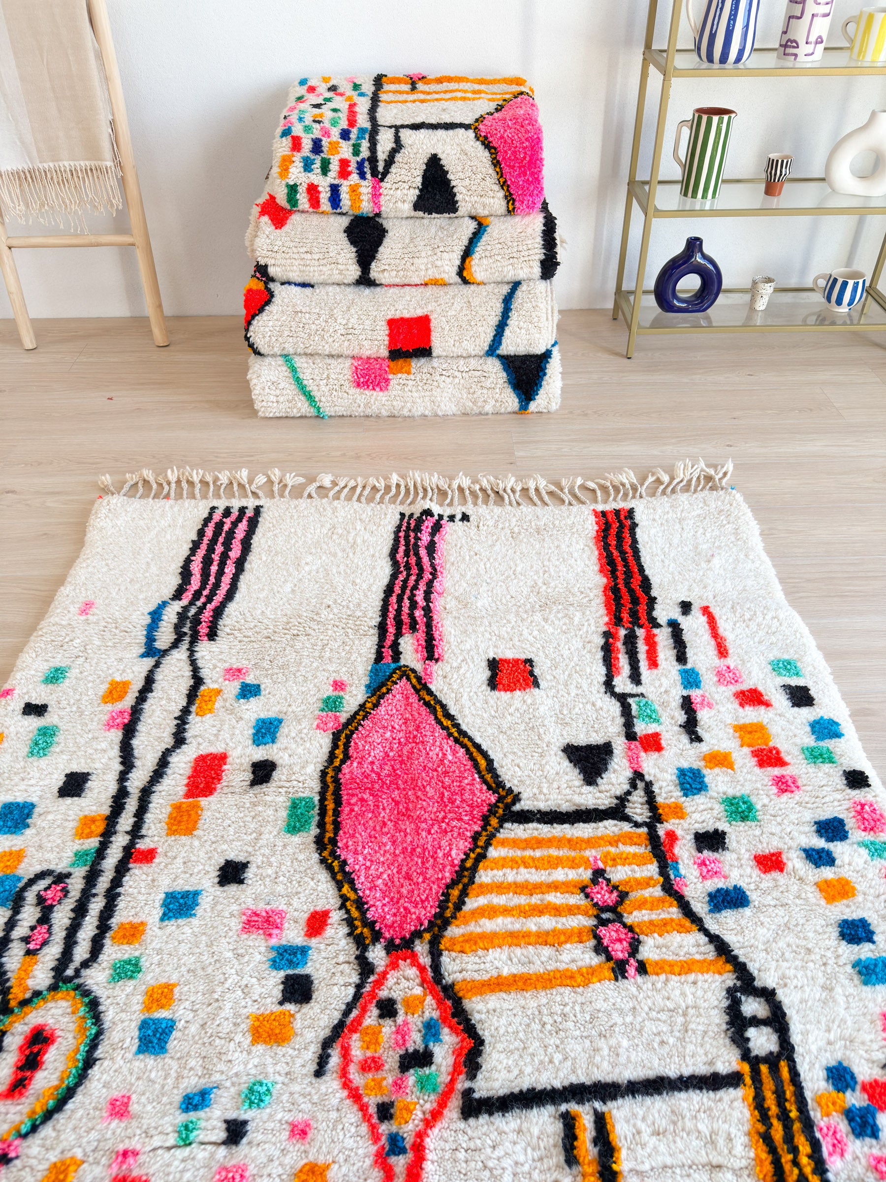 Colorful Berber rug 150 x 218 cm - n°1888