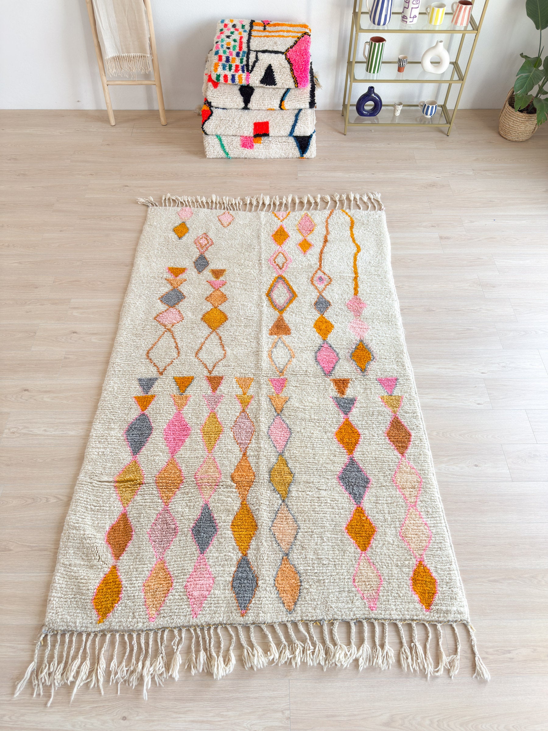 Colorful Berber rug 161 x 283 cm - n°1856