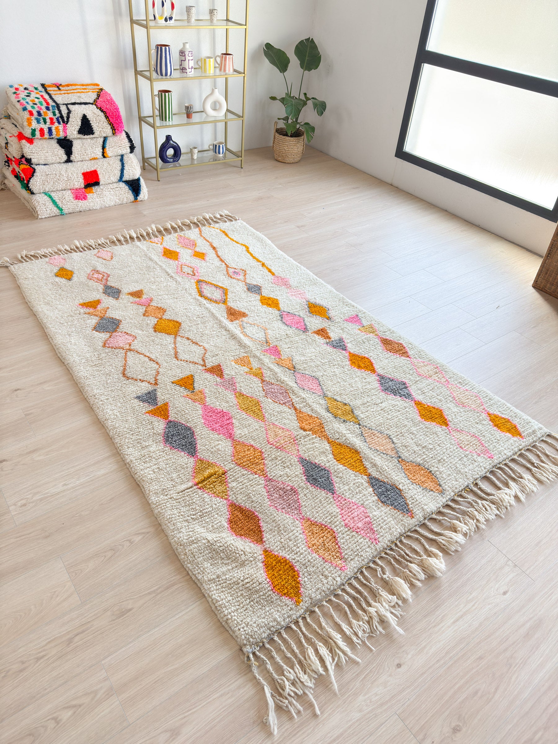 Colorful Berber rug 161 x 283 cm - n°1856