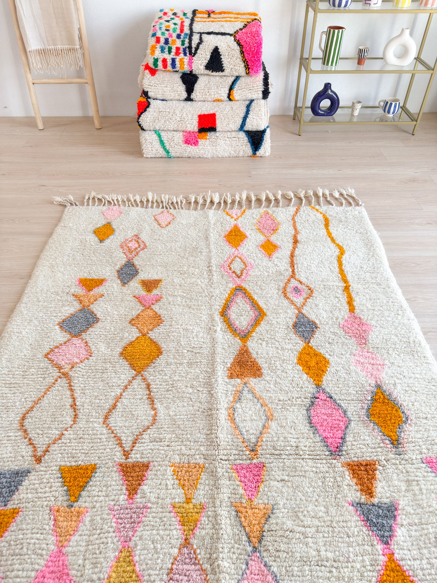 Colorful Berber rug 161 x 283 cm - n°1856