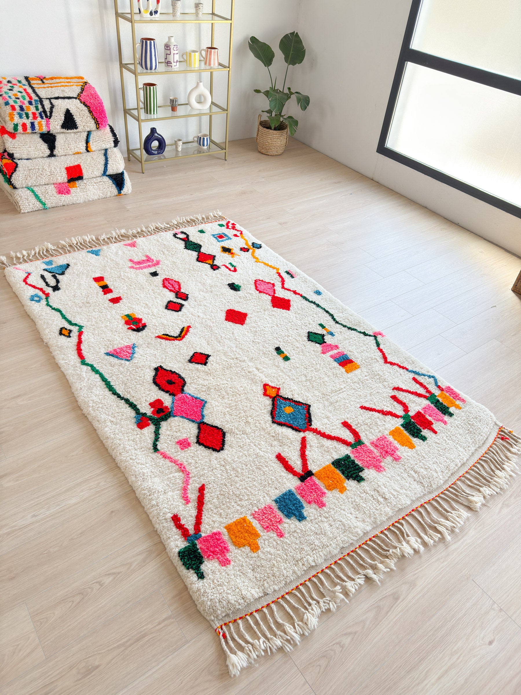 Colorful Berber rug 158 x 262 cm - n°1826