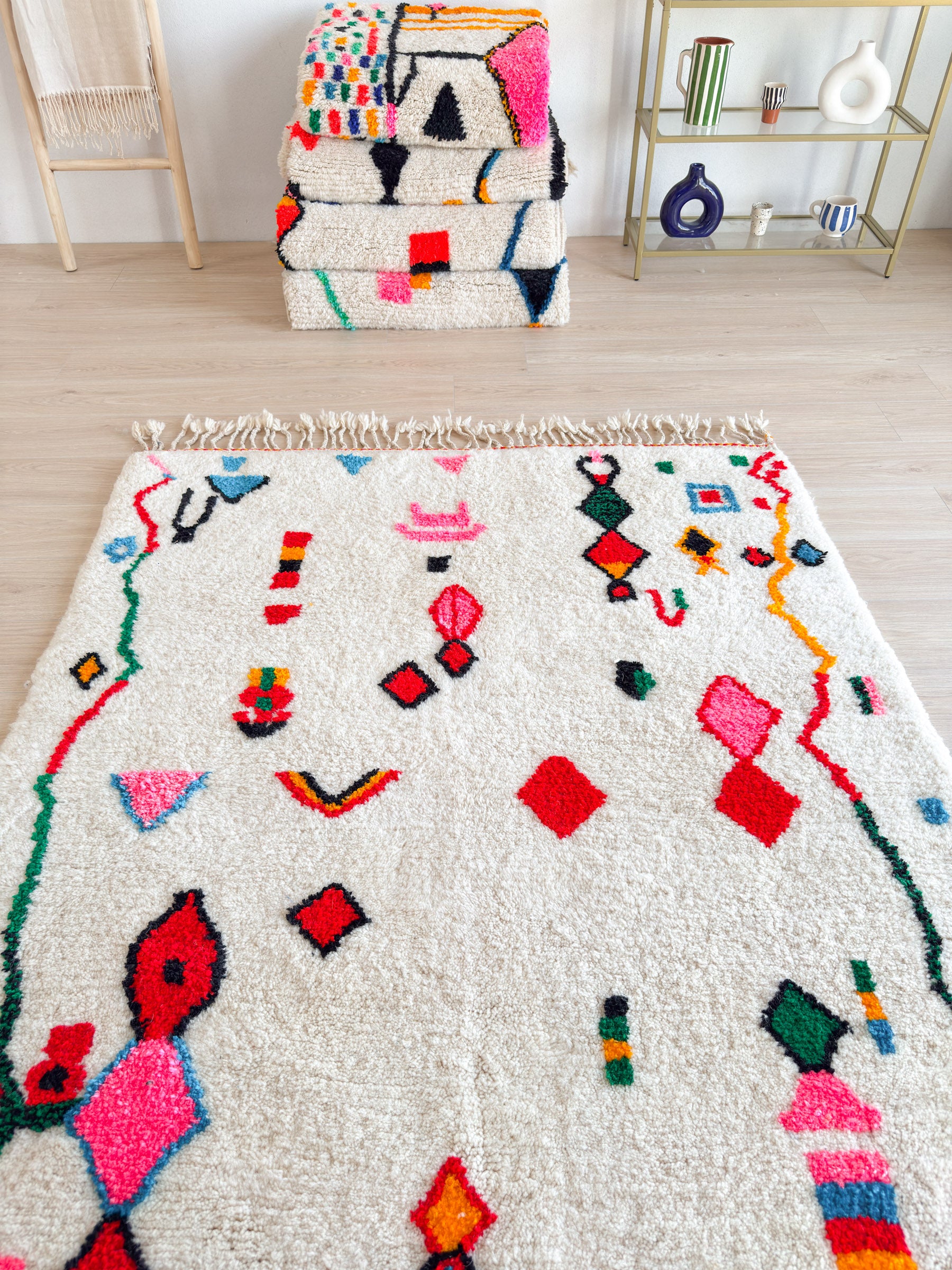 Colorful Berber rug 158 x 262 cm - n°1826