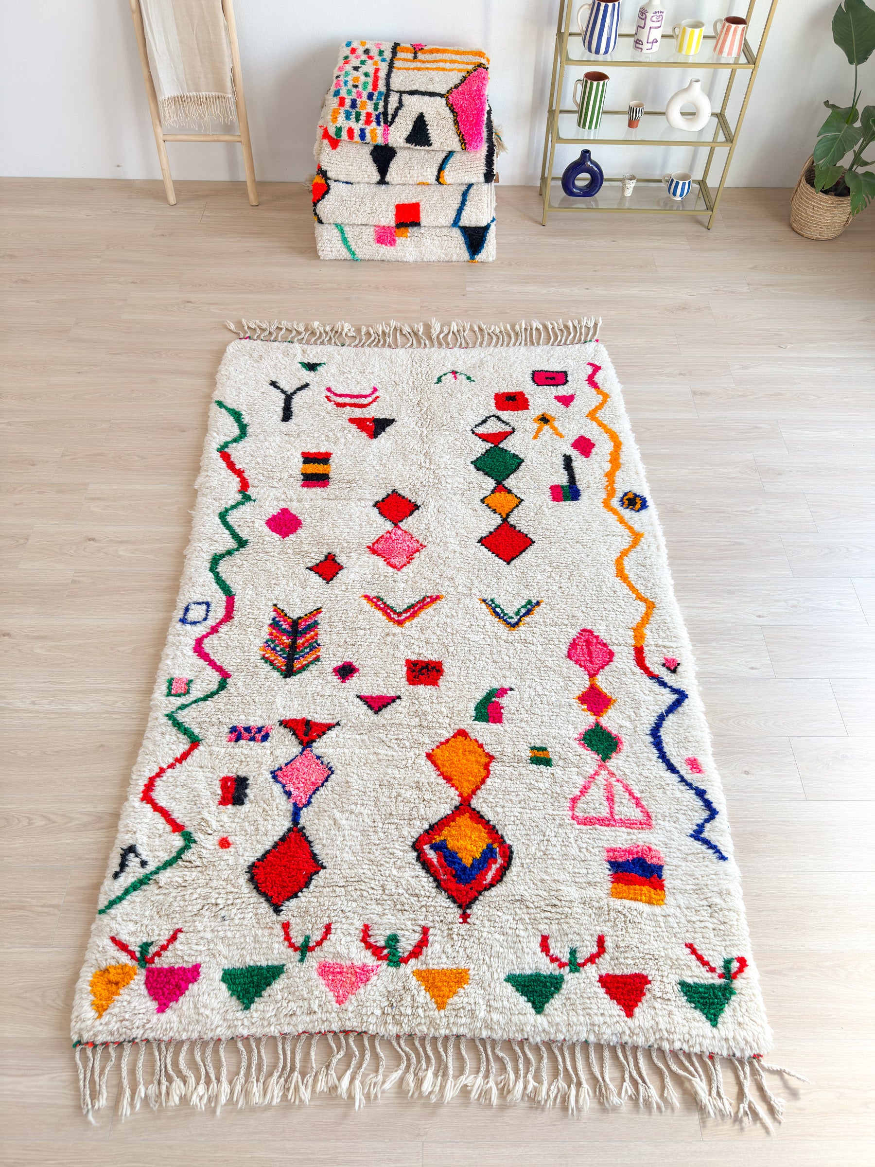 Colorful Berber rug 160 x 279 cm - n°1846