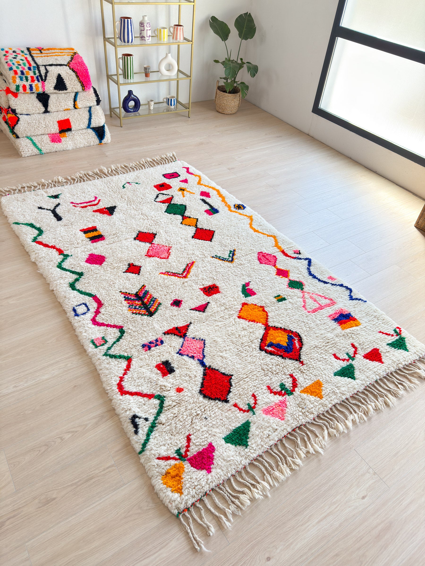 Colorful Berber rug 160 x 279 cm - n°1846