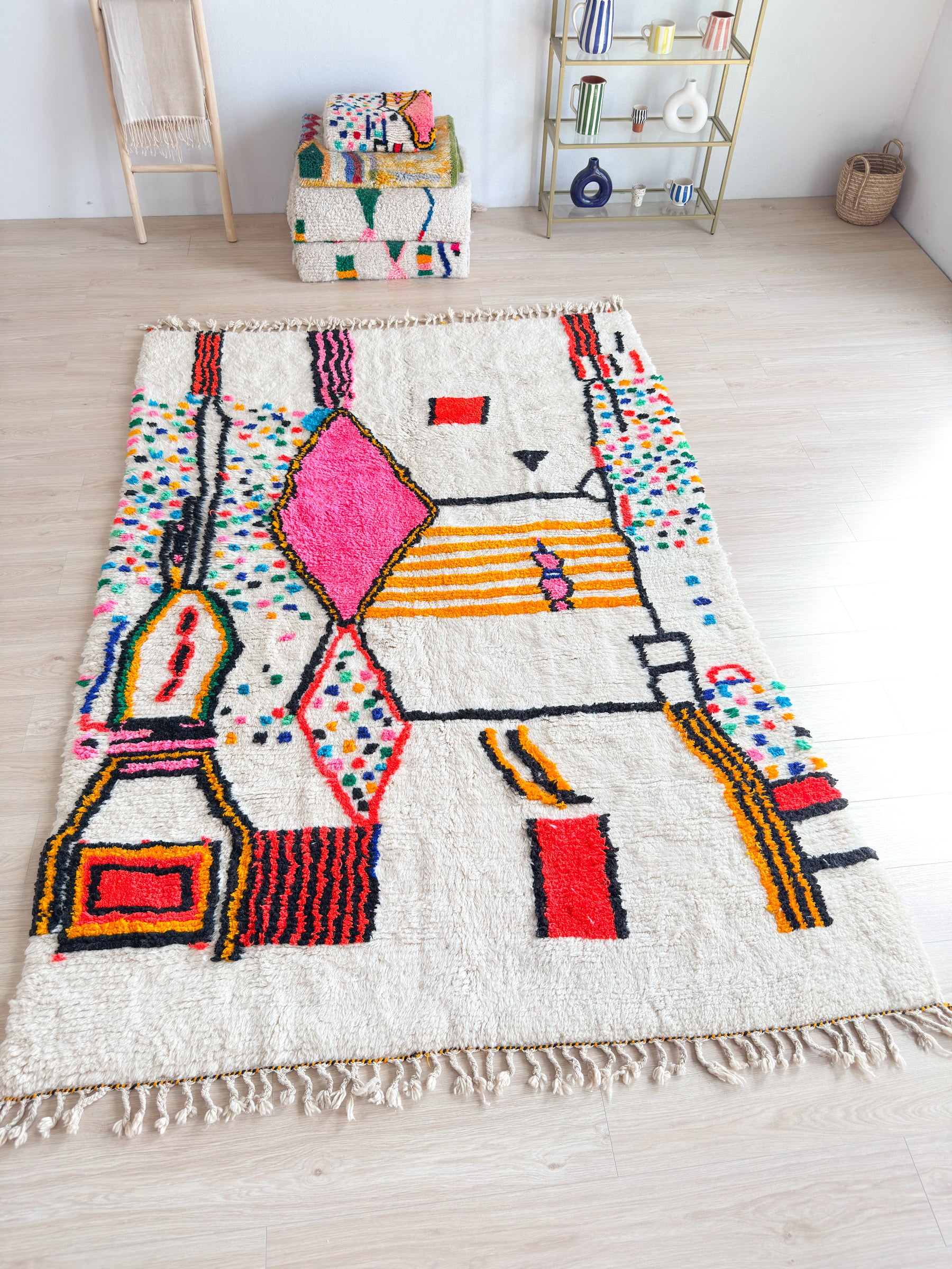 Bunter Berberteppich 197 x 304 cm - Nr. 2236
