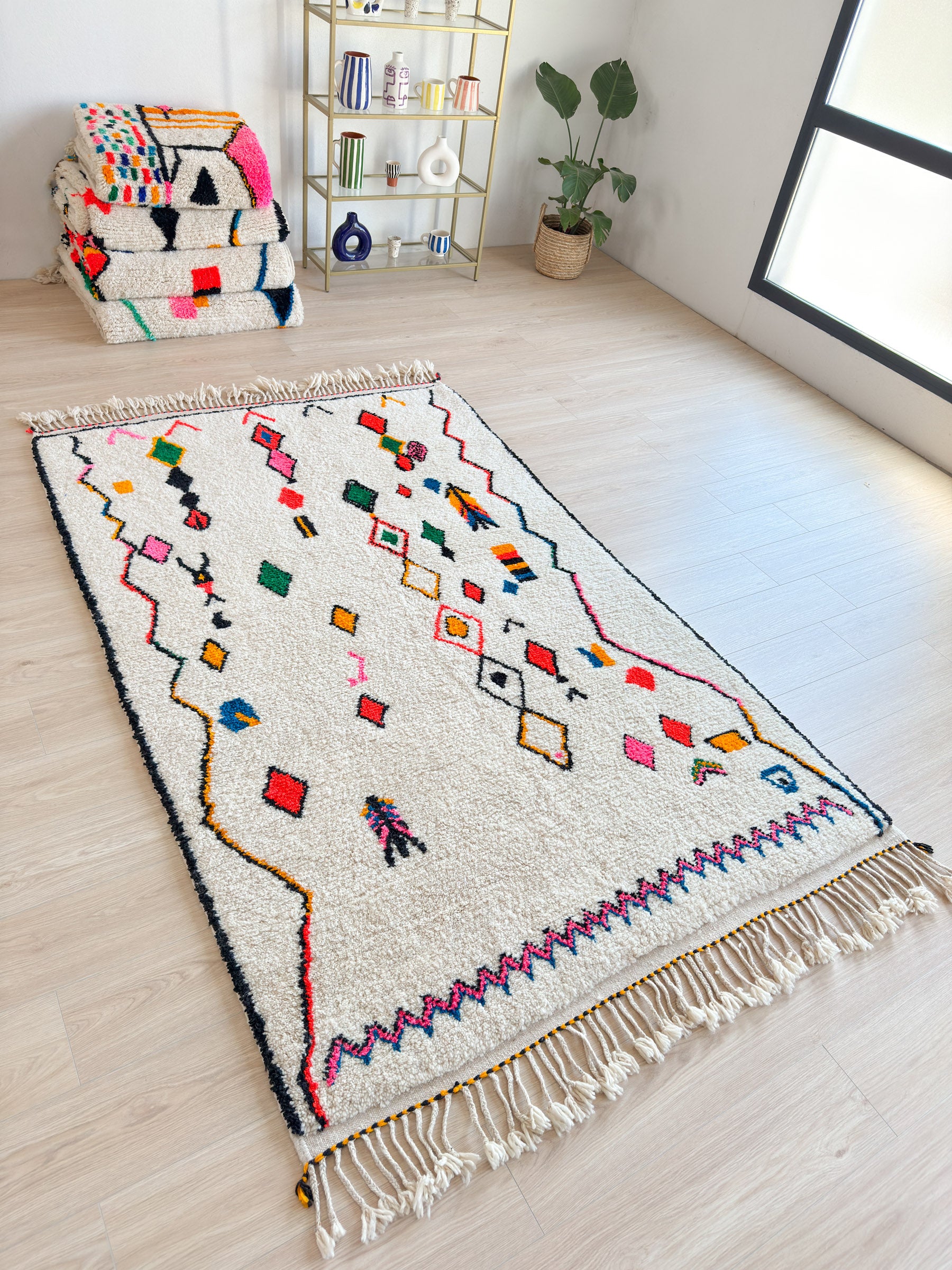 Colorful Berber rug 159 x 275 cm - n°1817