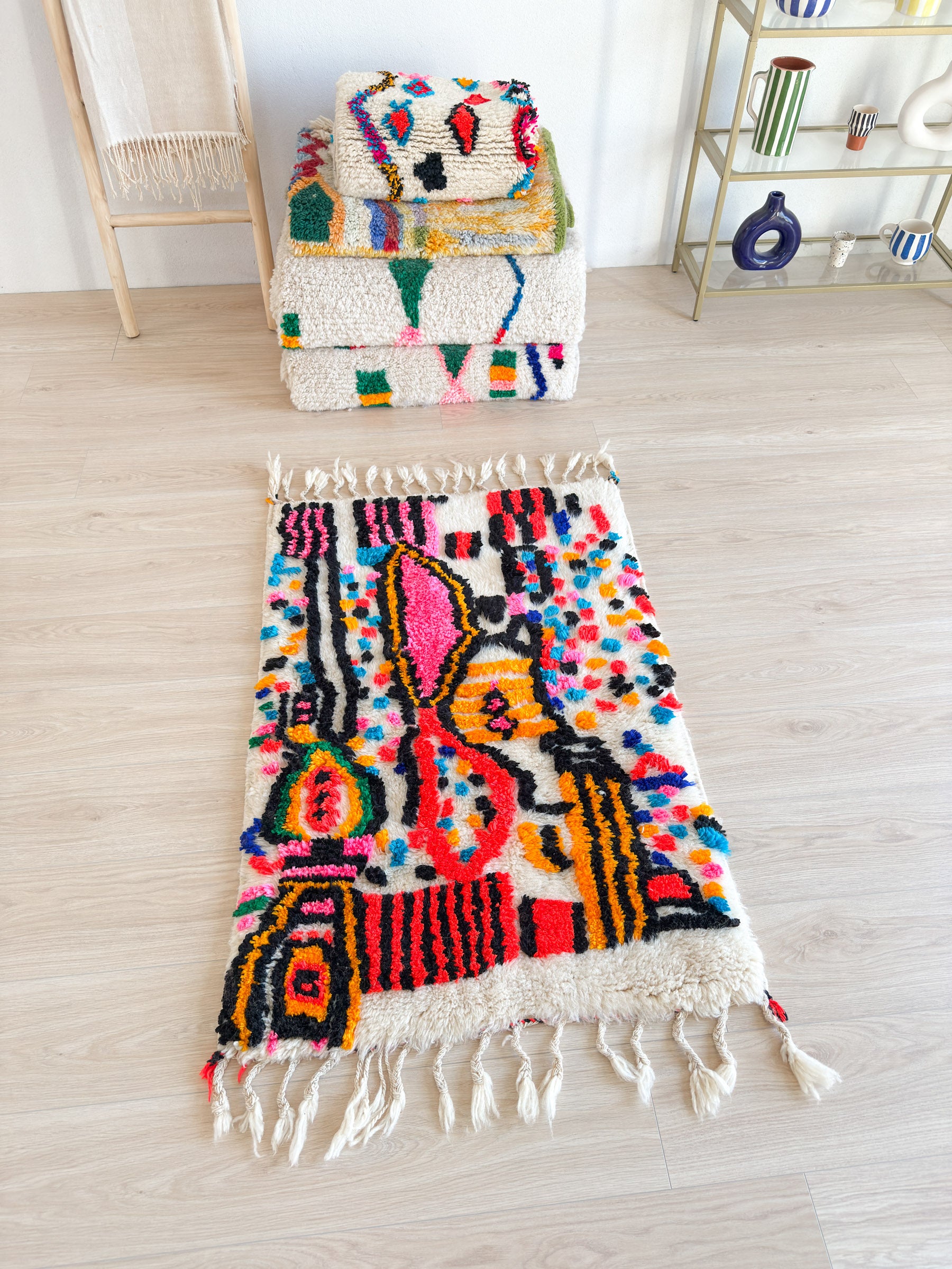 Tapis berbère coloré 83 x 144 cm - n°2325