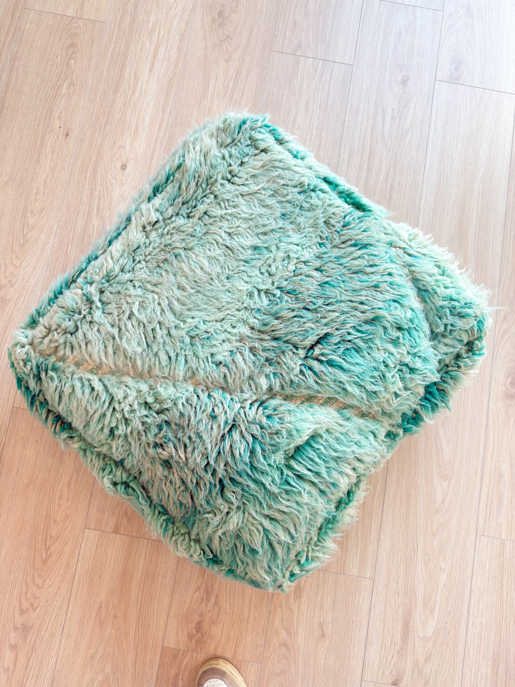 Marokkanischer Pouf, bunter Berber-Pouf - 60 x 60 cm - Nr. 62