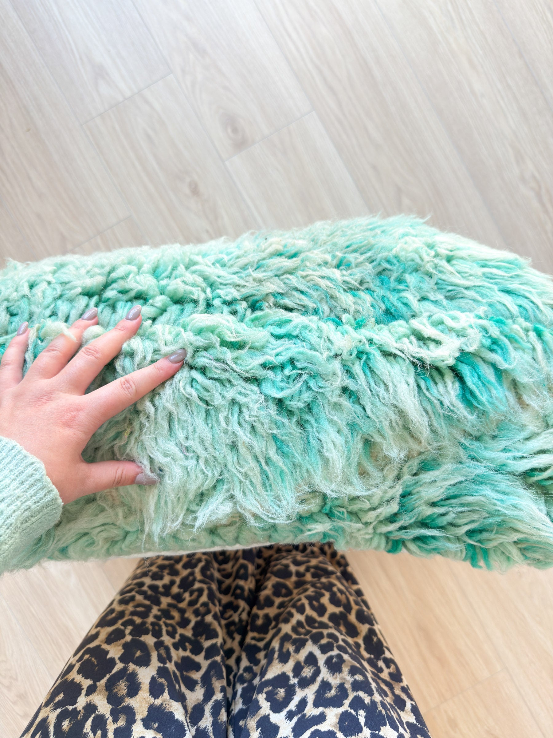 Marokkanischer Pouf, bunter Berber-Pouf - 60 x 60 cm - Nr. 62