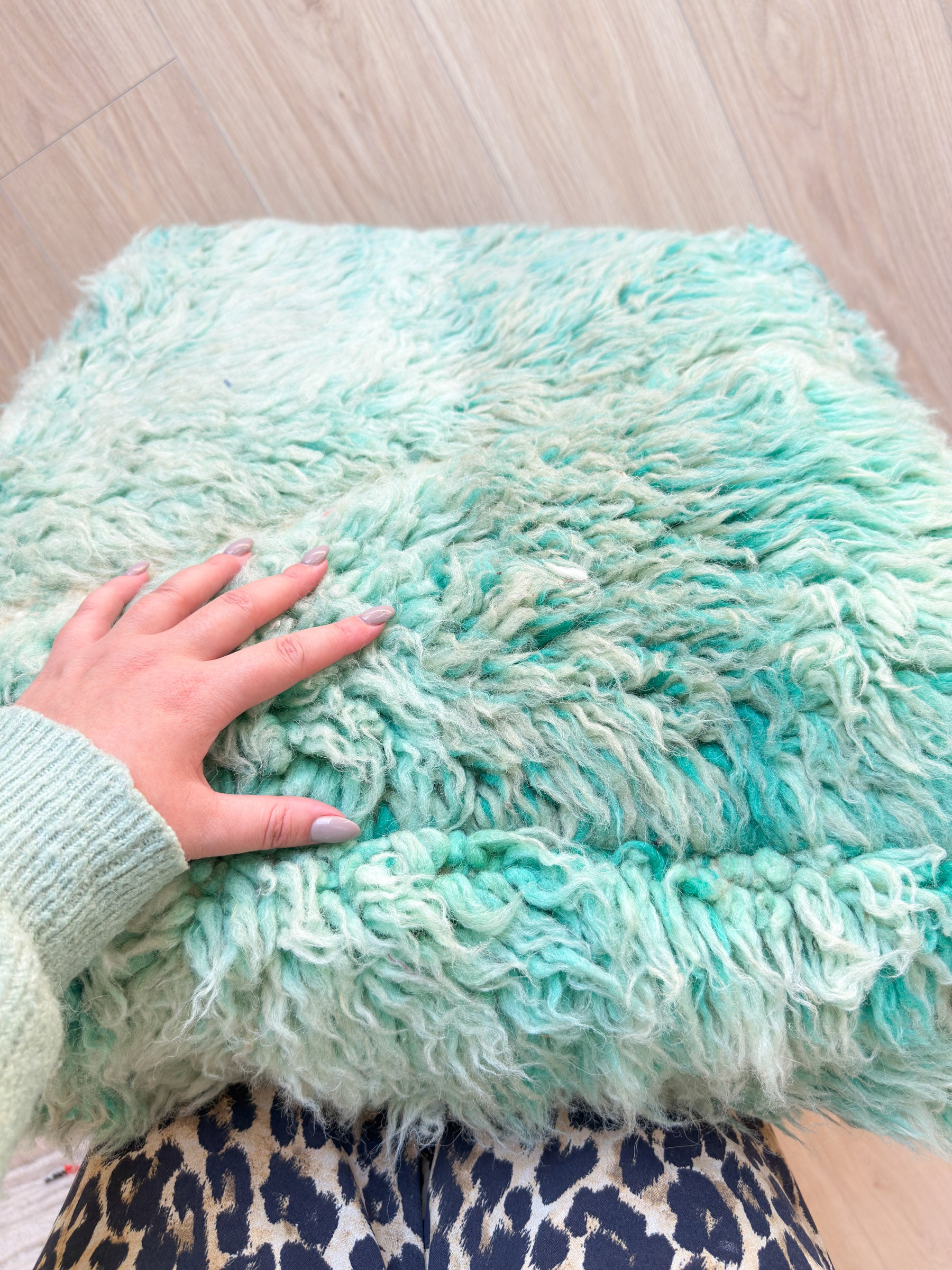 Marokkanischer Pouf, bunter Berber-Pouf - 60 x 60 cm - Nr. 62