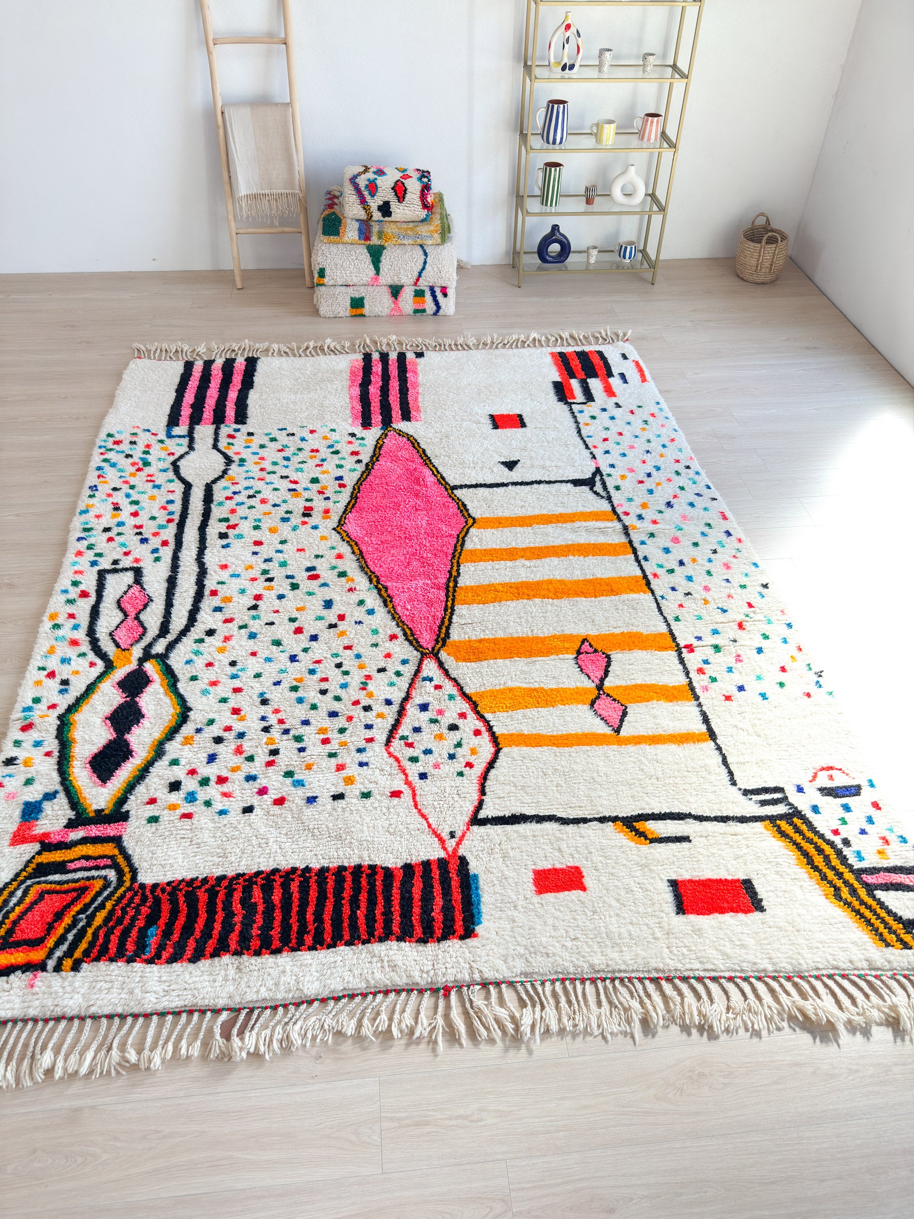 Tapis berbère coloré 266 x 351 cm - n°2335
