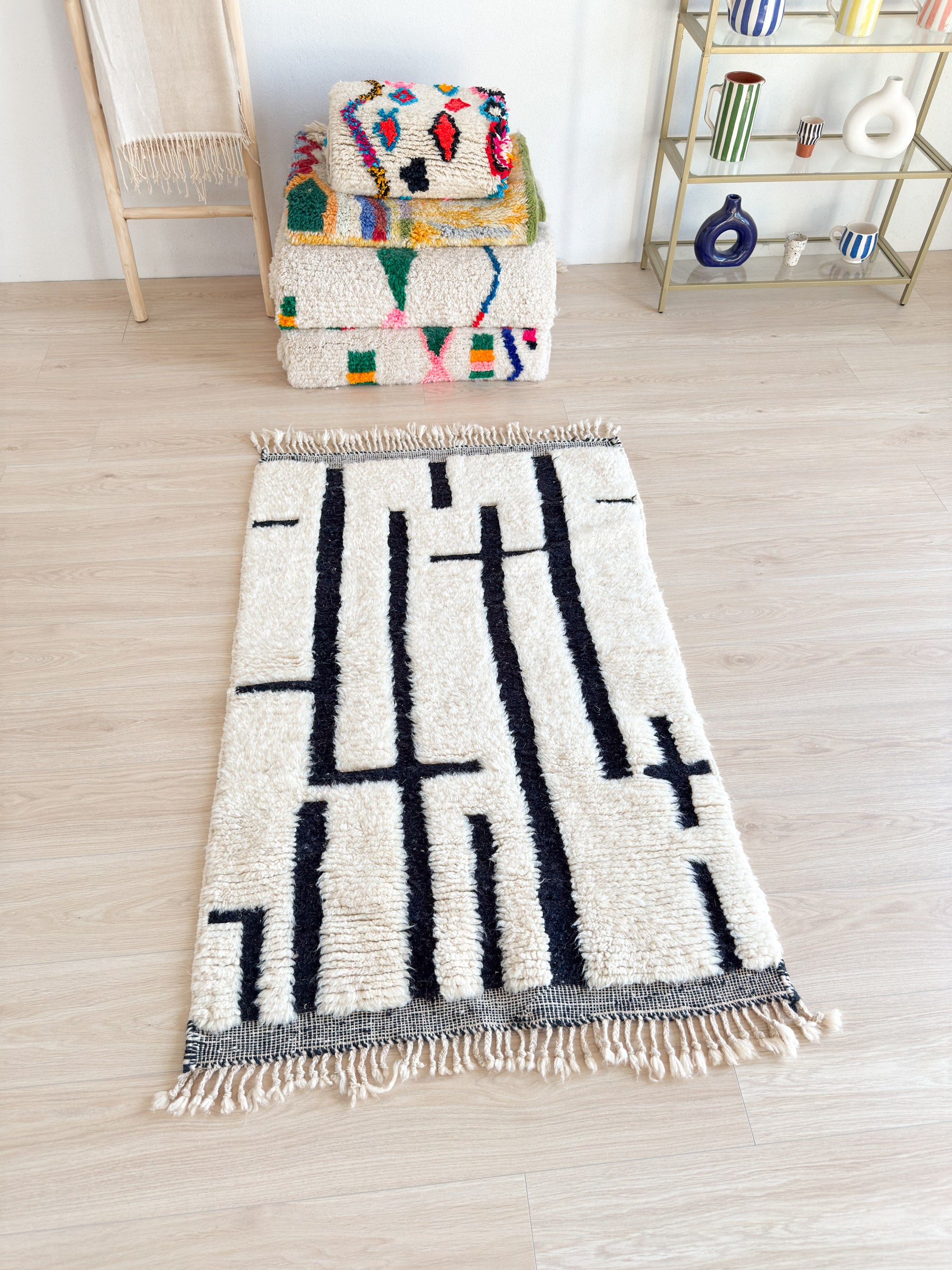 Tapis berbère coloré 97 x 163 cm - n°2282