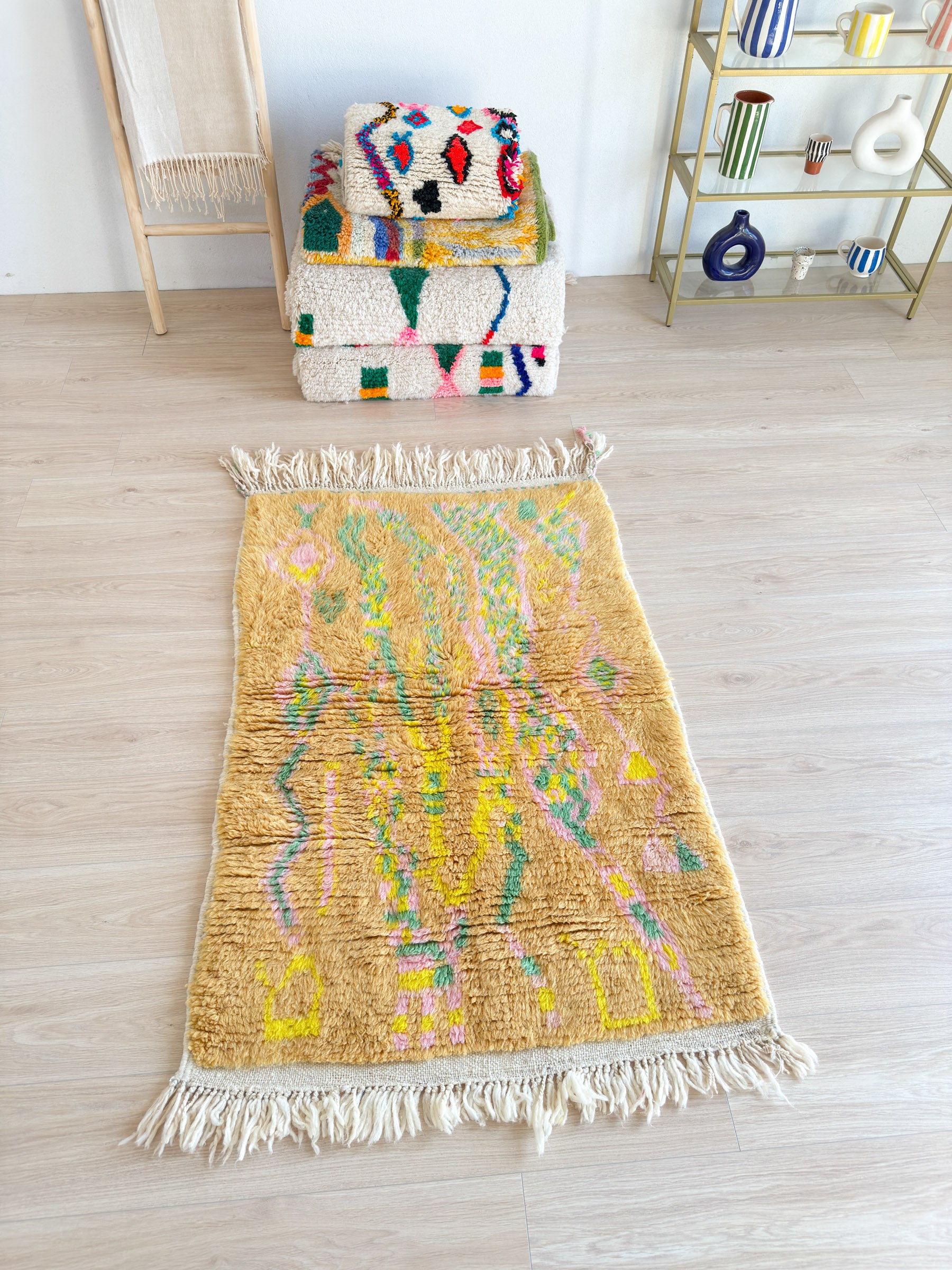 Tapis berbère coloré 96 x 167 cm - n°2332