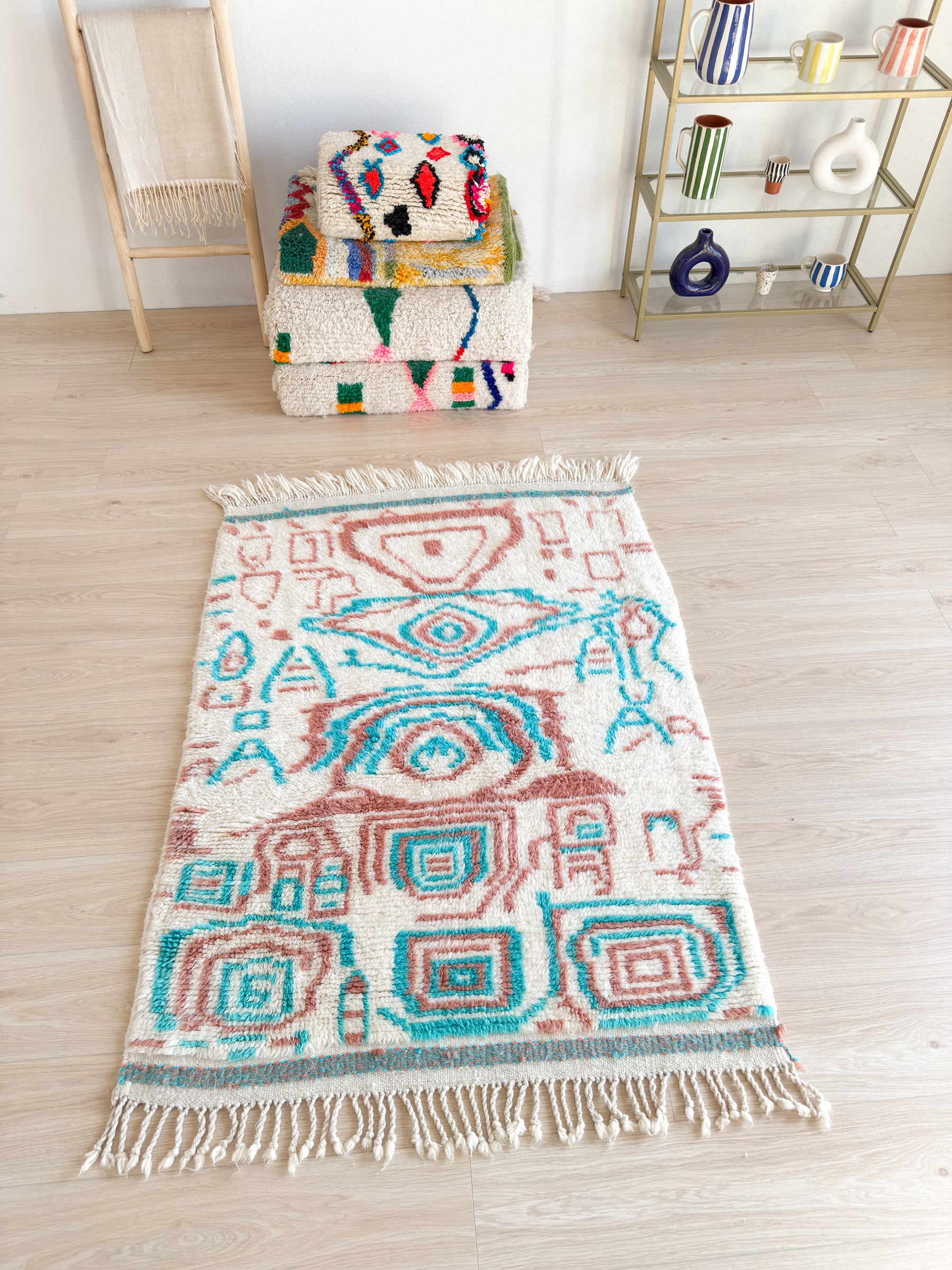 Tapis berbère coloré 114 x 172 cm - n°2331