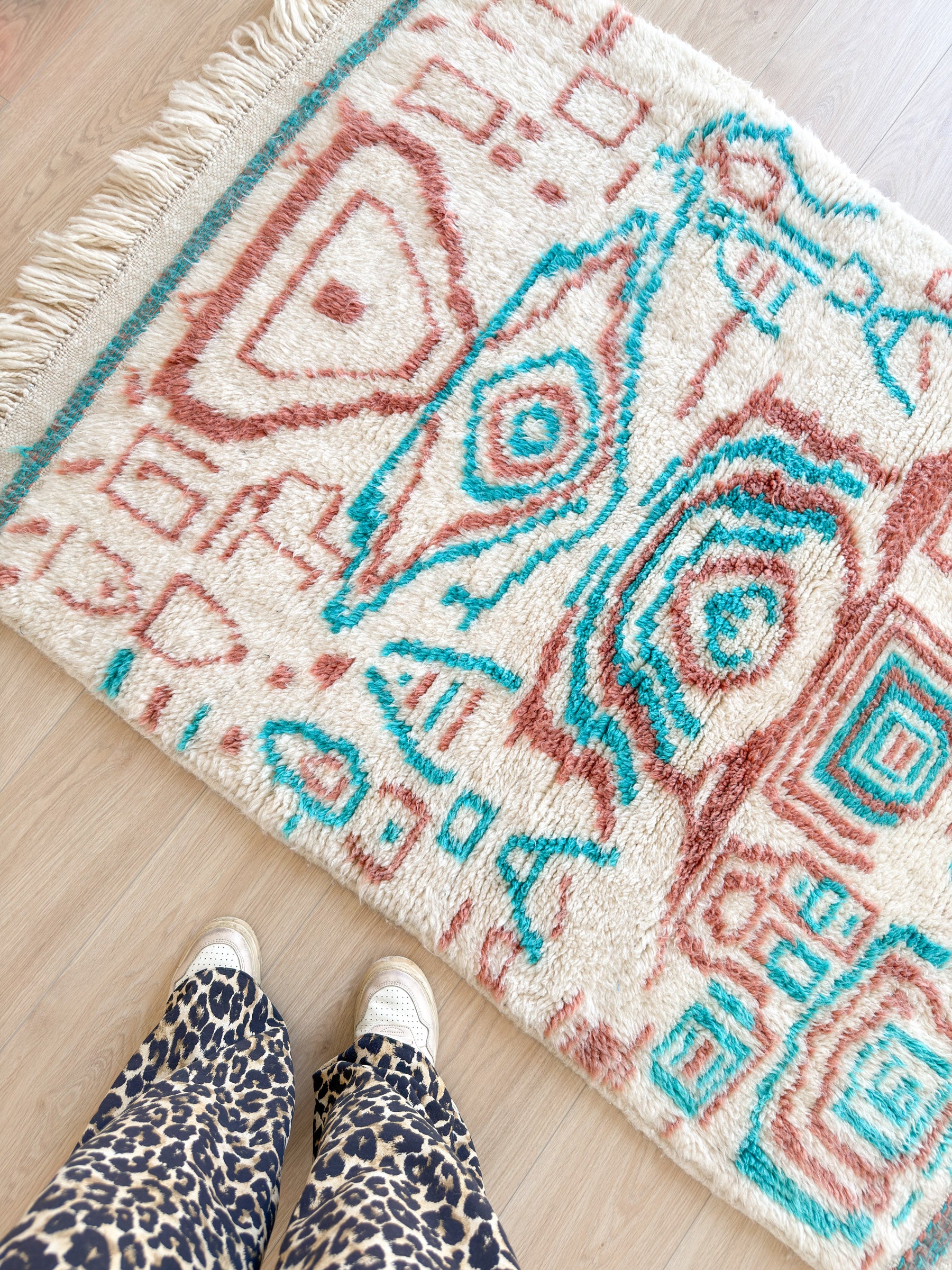 Tapis berbère coloré 99 x 165 cm - n°2294