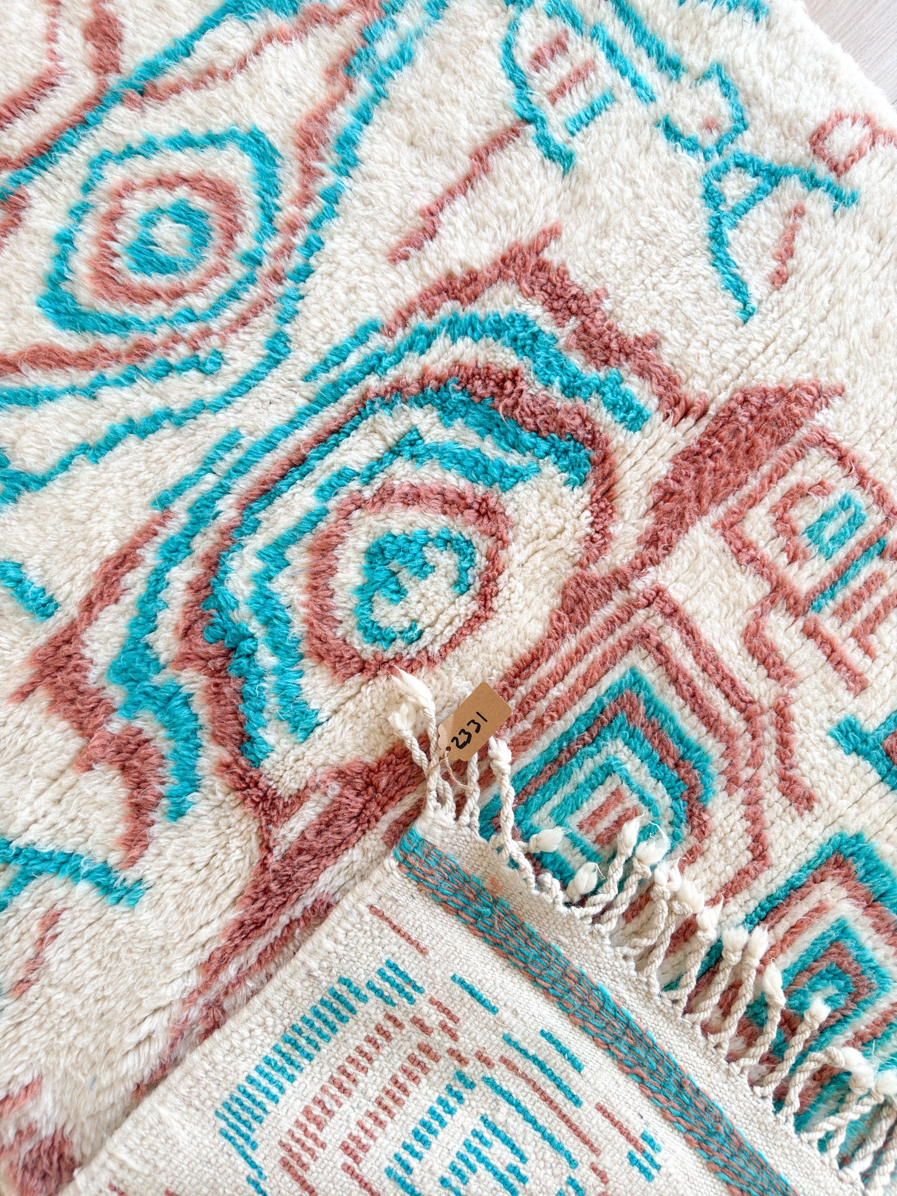 Tapis berbère coloré 99 x 165 cm - n°2294