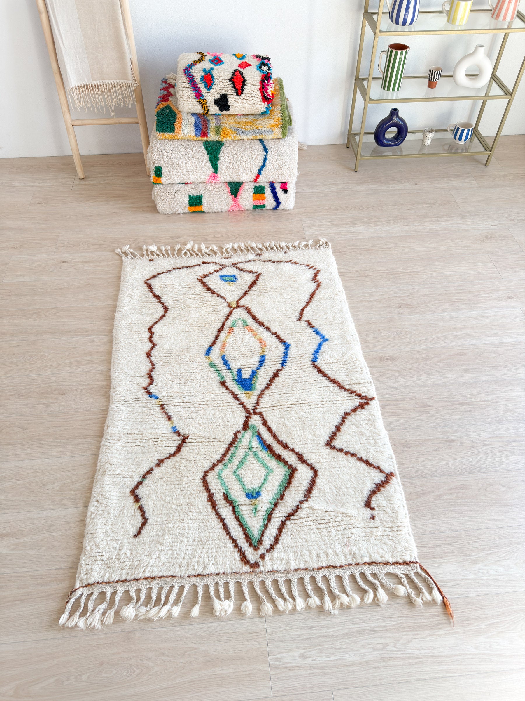 Tapis berbère coloré 105 x 168 cm - n°2333