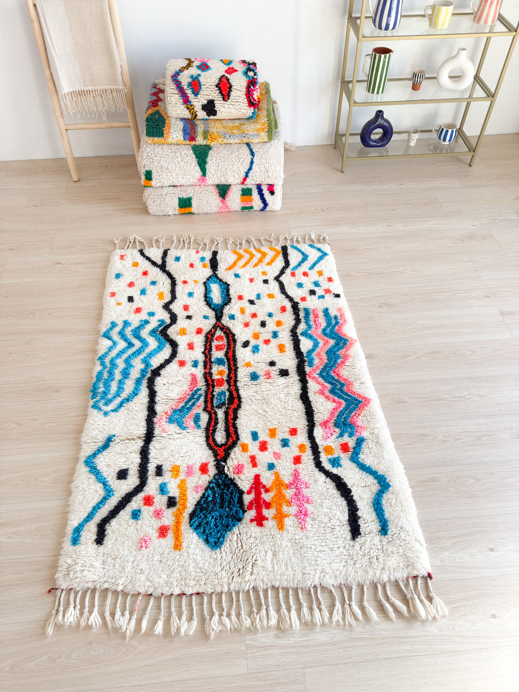 Tapis berbère coloré 115 x 181 cm - n°2299