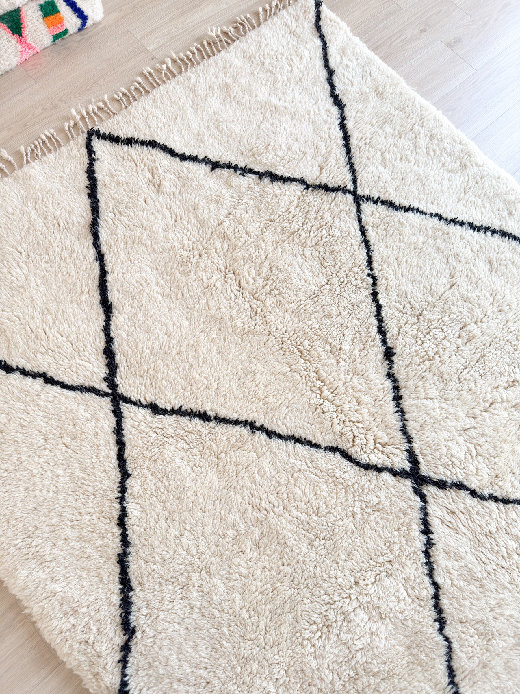 Tapis berbère blanc 197 x 311 cm - n°2340