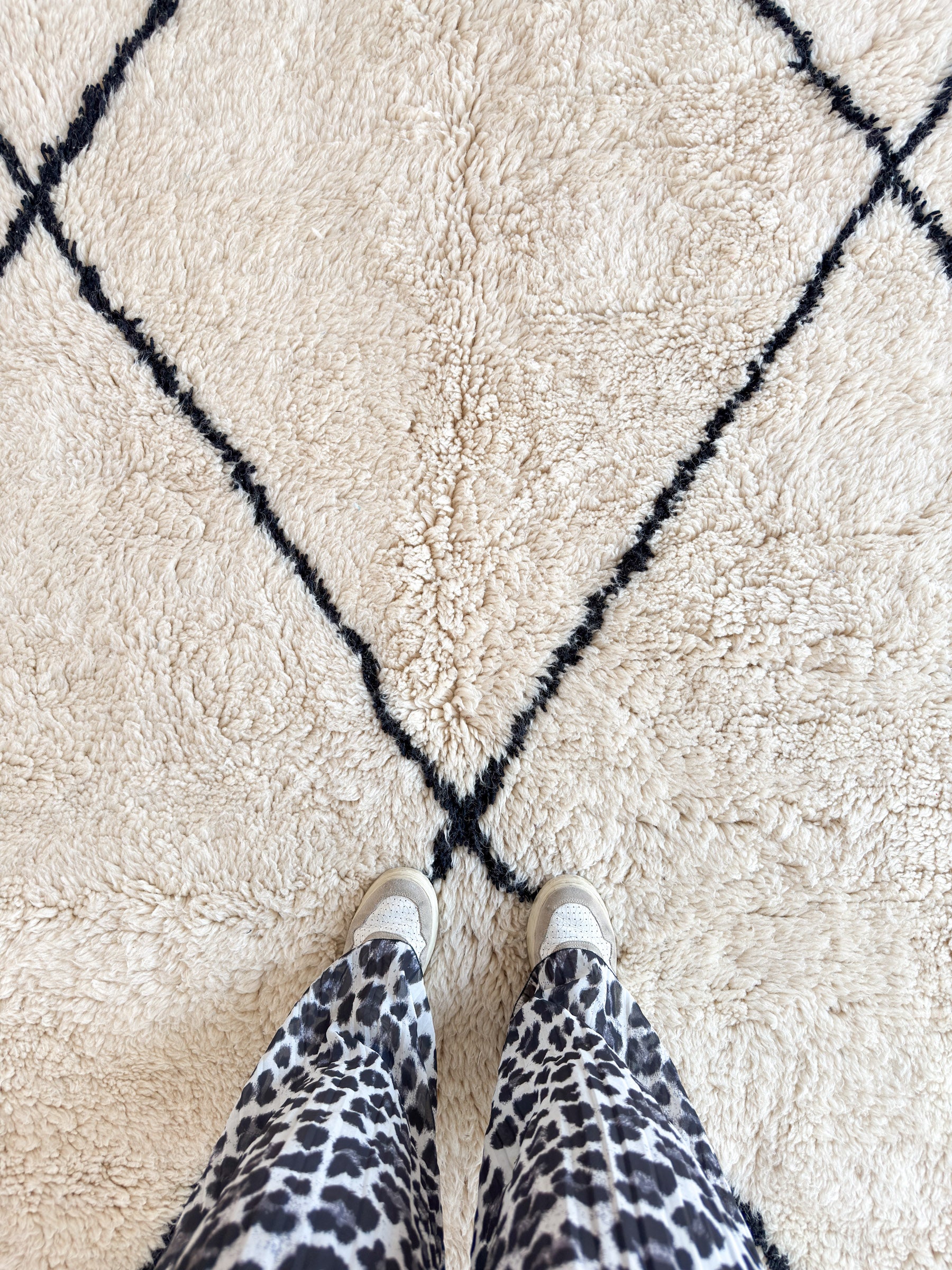 Tapis berbère blanc 197 x 311 cm - n°2340