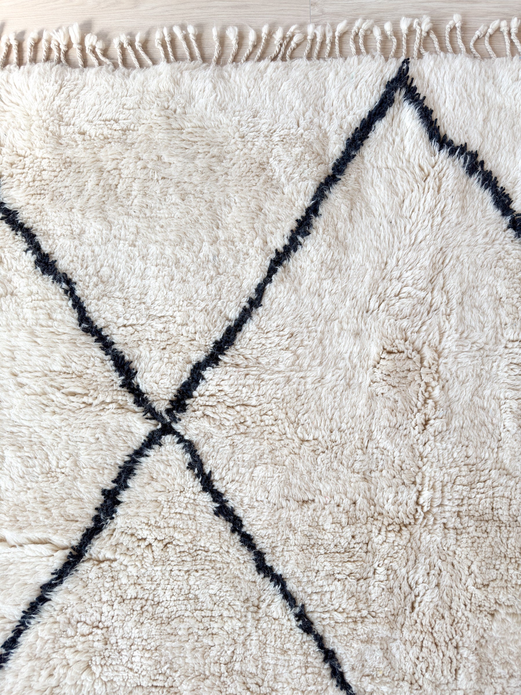 Tapis berbère blanc 197 x 311 cm - n°2340