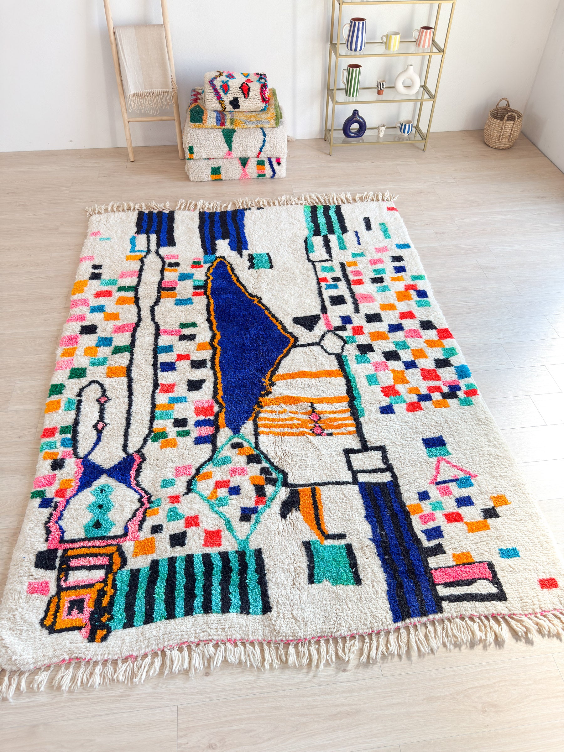 Bunter Berberteppich 218 x 311 cm - Nr. 2277