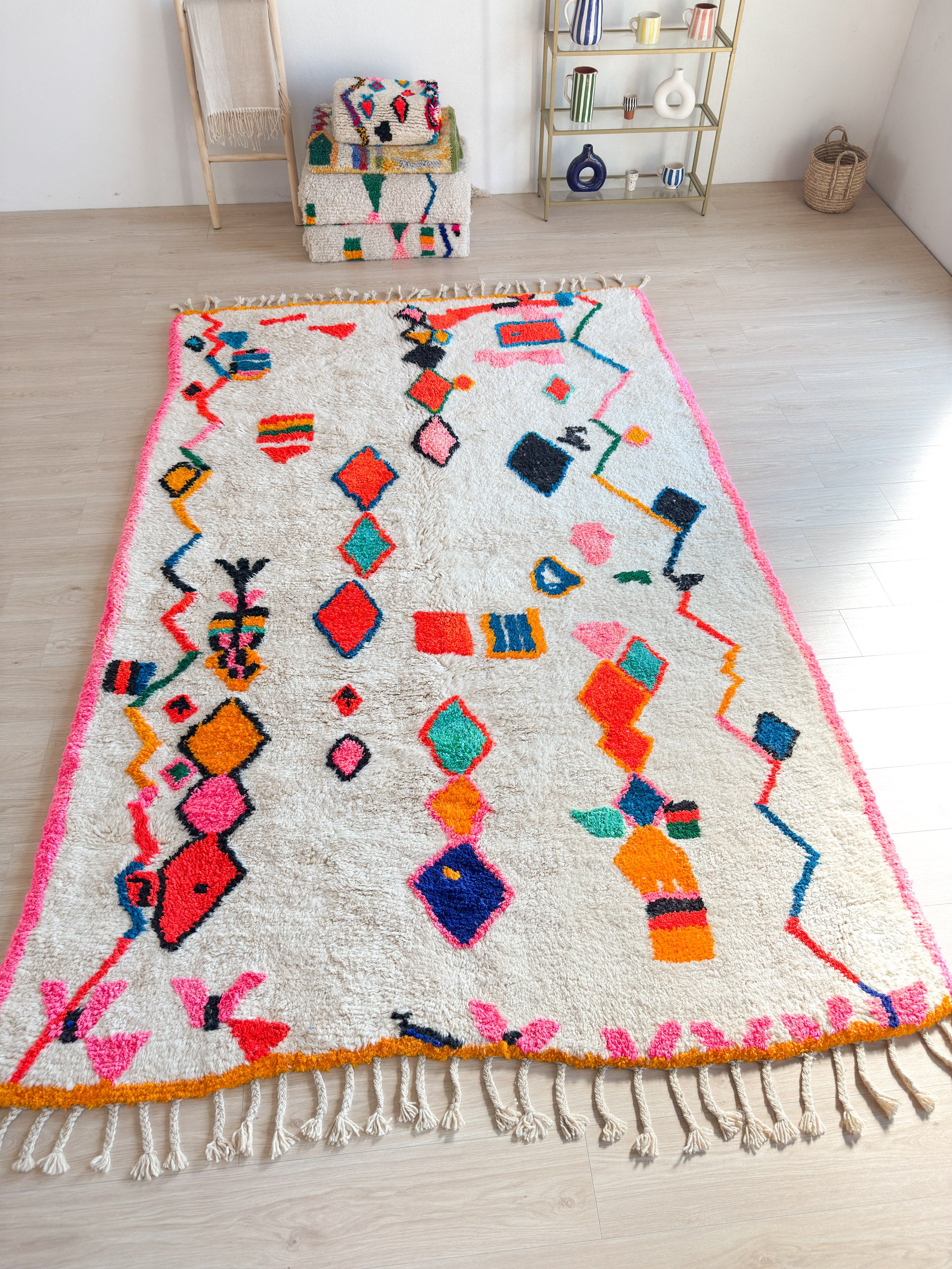Bunter Berberteppich 209 x 339 cm - Nr. 2274