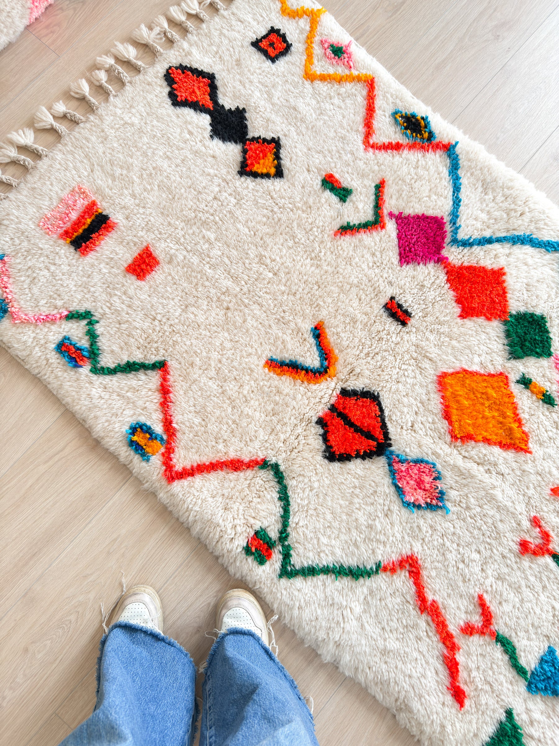 Bunter Berberteppich 105 x 184 cm - Nr. 2358