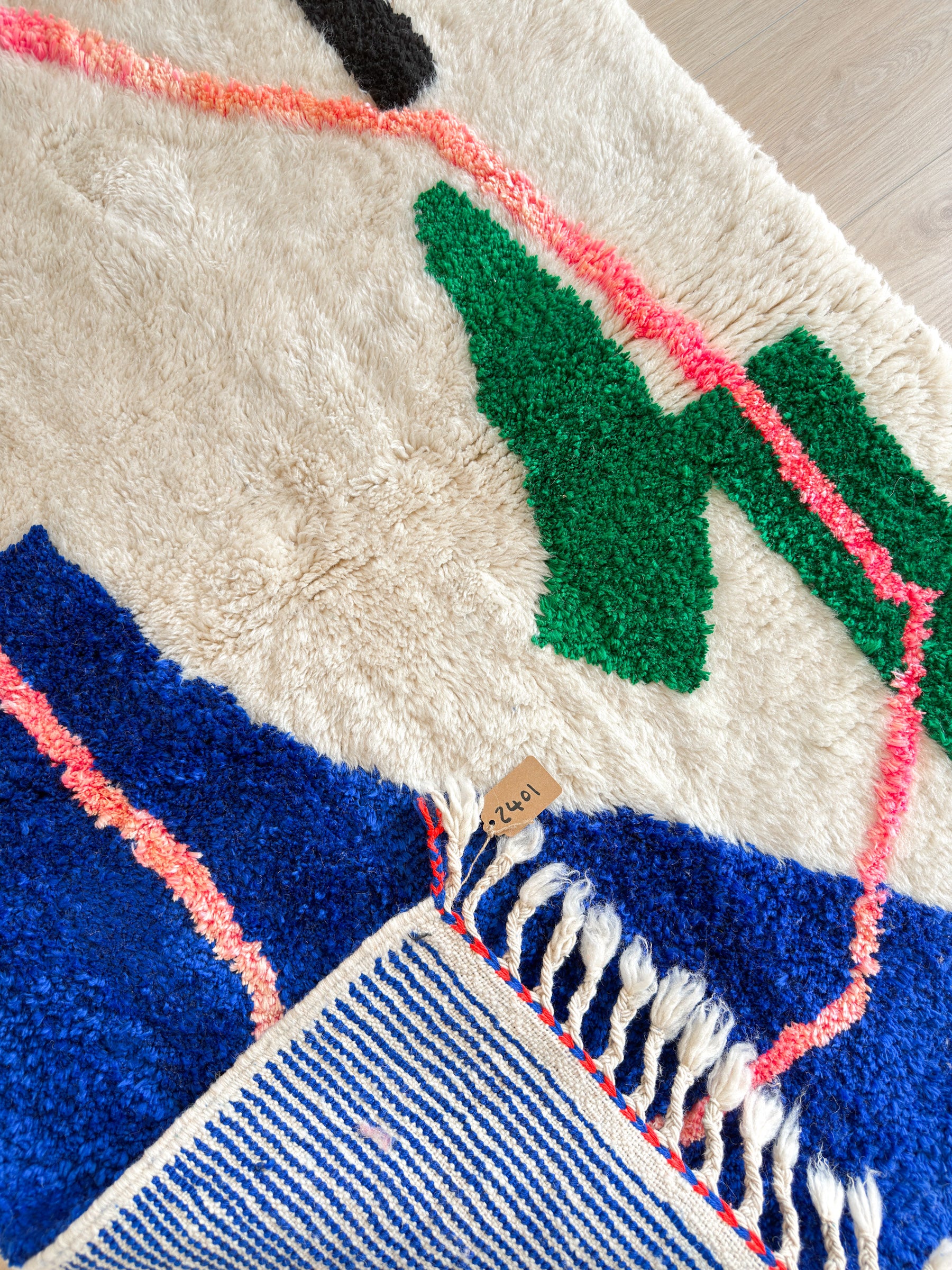 Bunter Berberteppich 103 x 155 cm - Nr. 2401