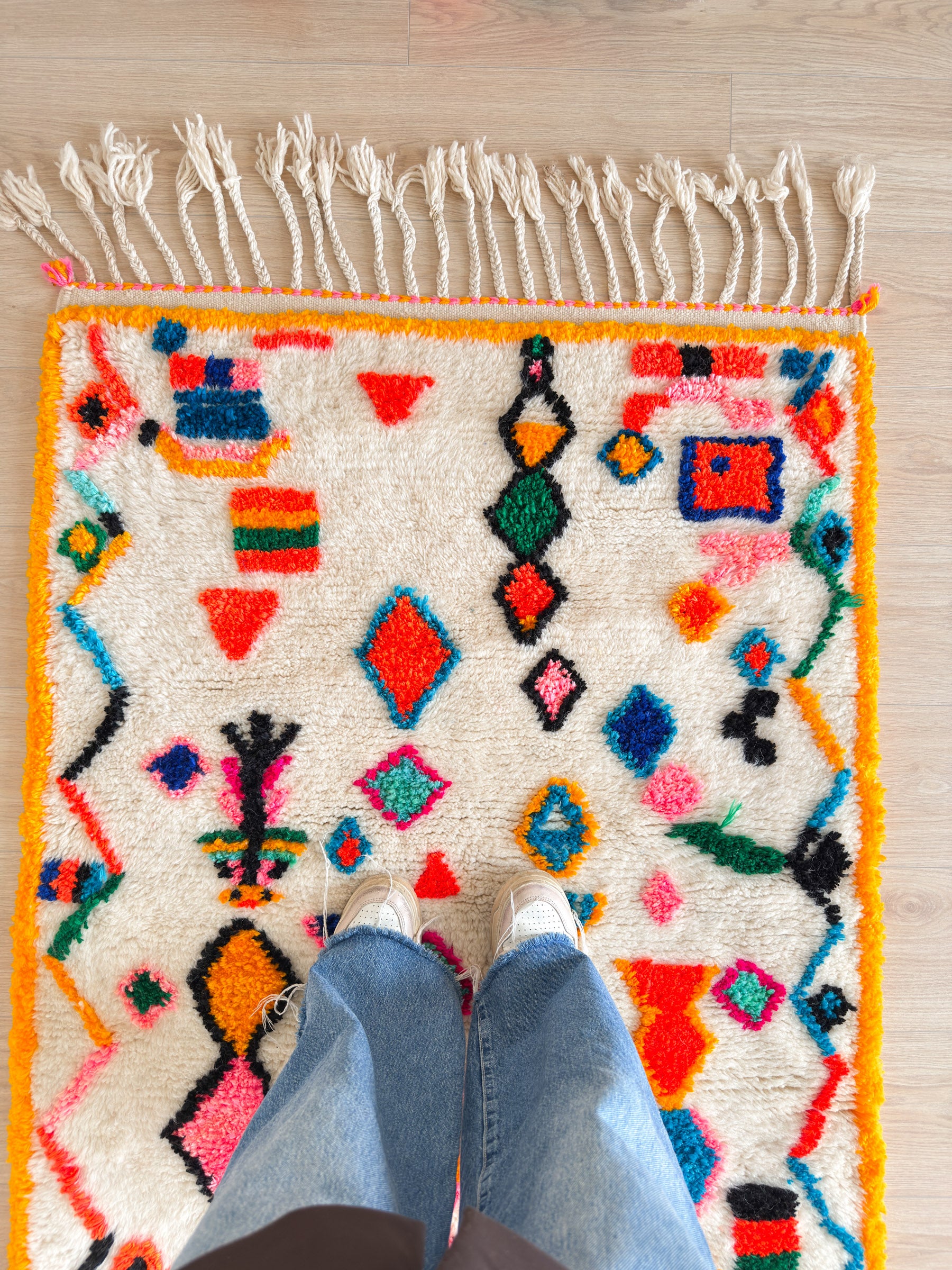 Bunter Berberteppich 100 x 170 cm - Nr. 2386