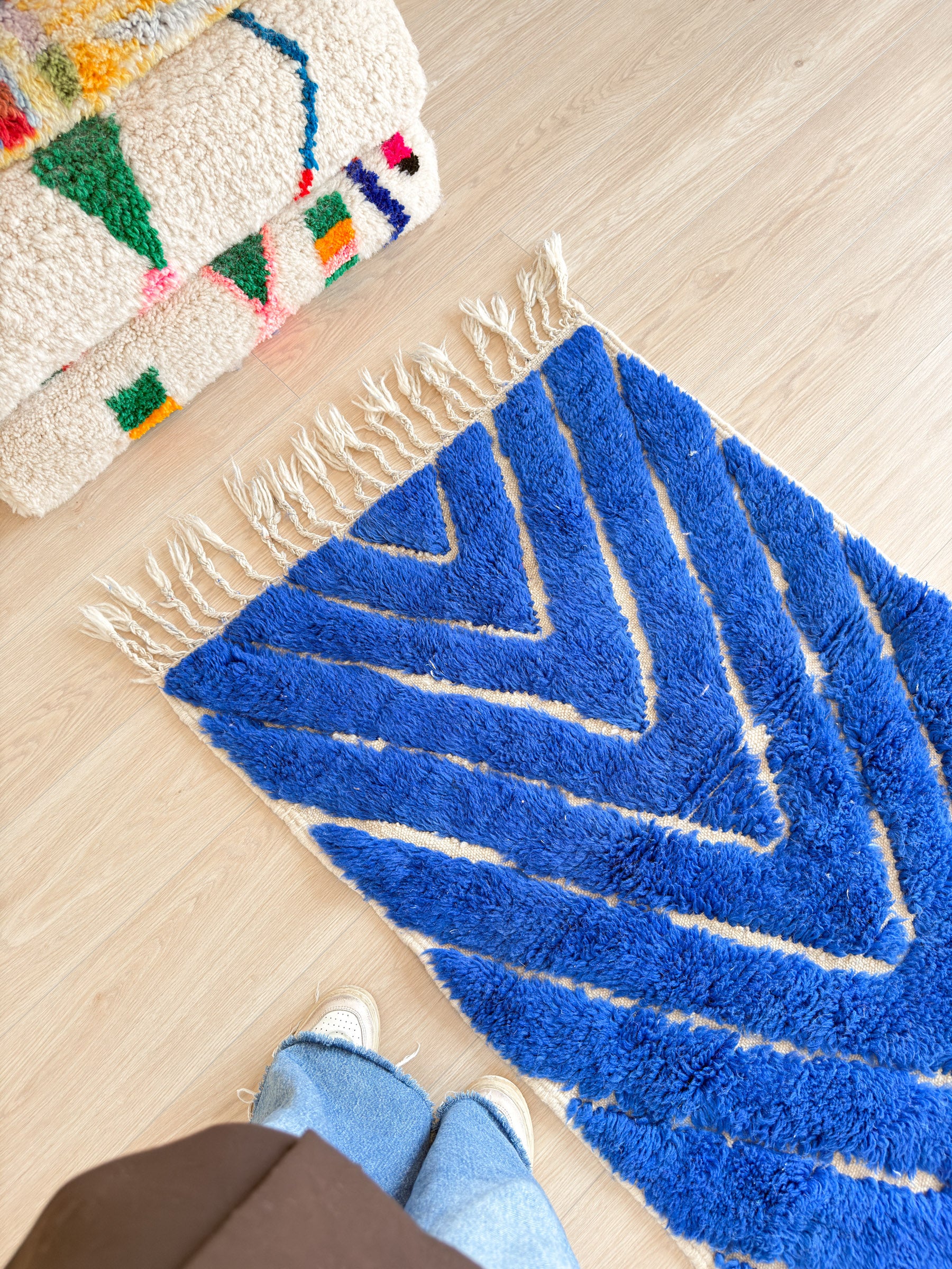 Bunter Berberteppich 77 x 133 cm - Nr. 2397