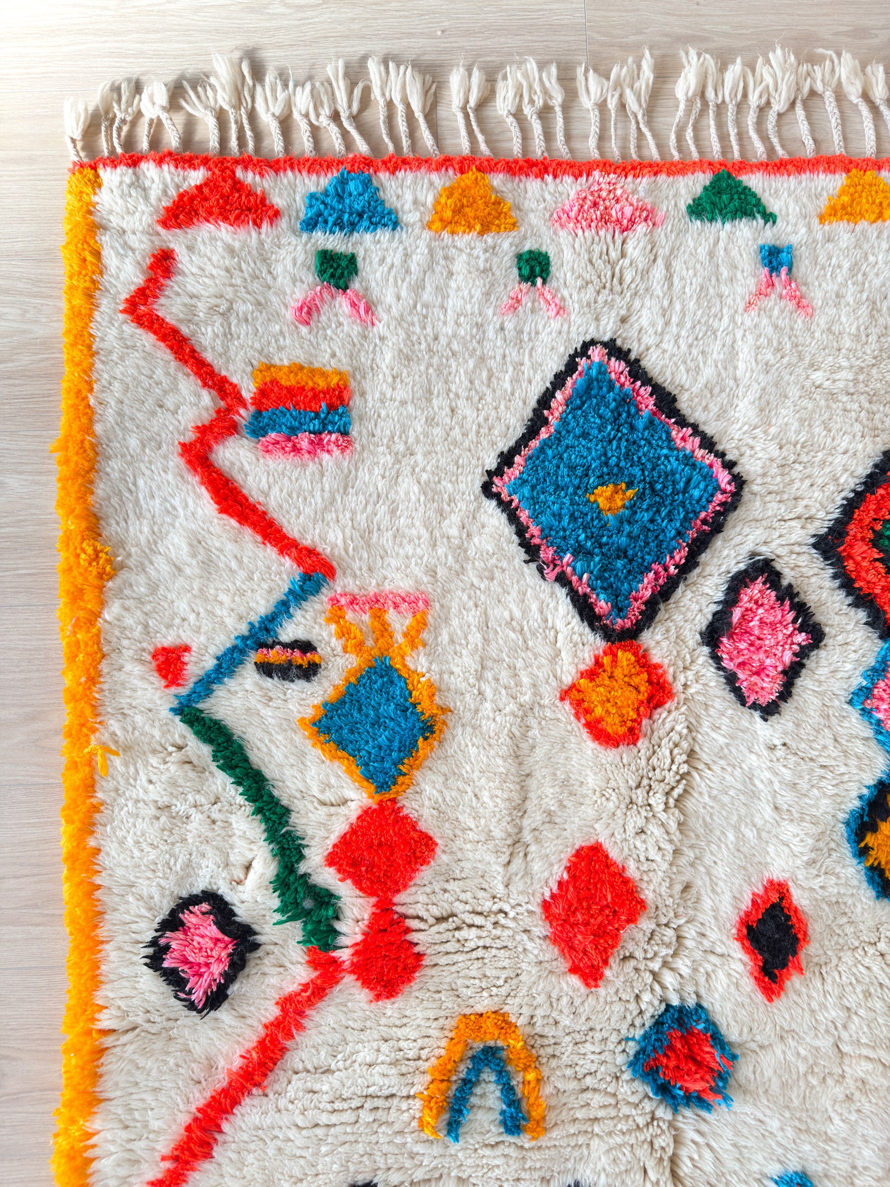 Bunter Berberteppich 125 x 206 cm - Nr. 2398