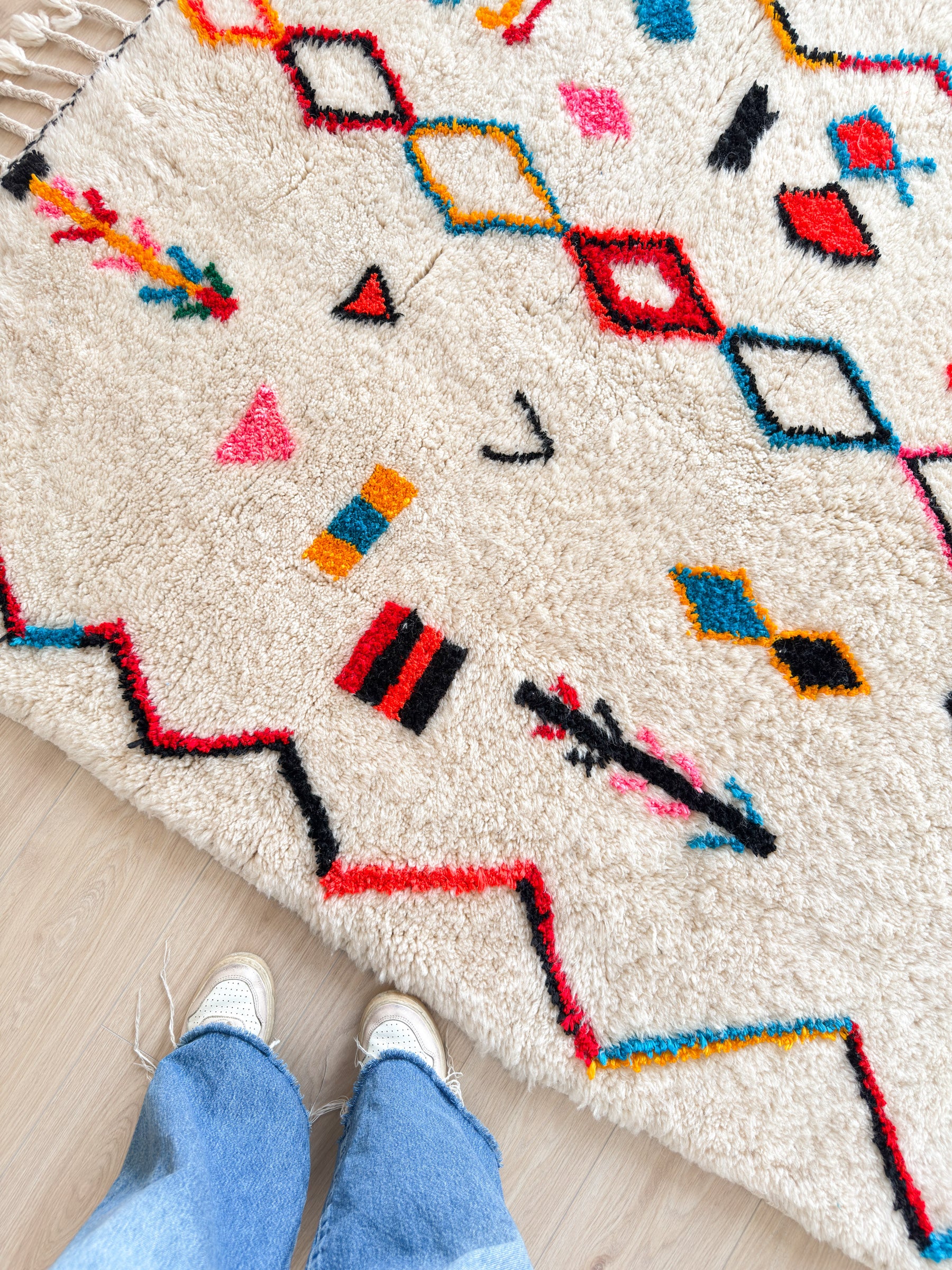 Bunter Berberteppich 151 x 235 cm - Nr. 2353