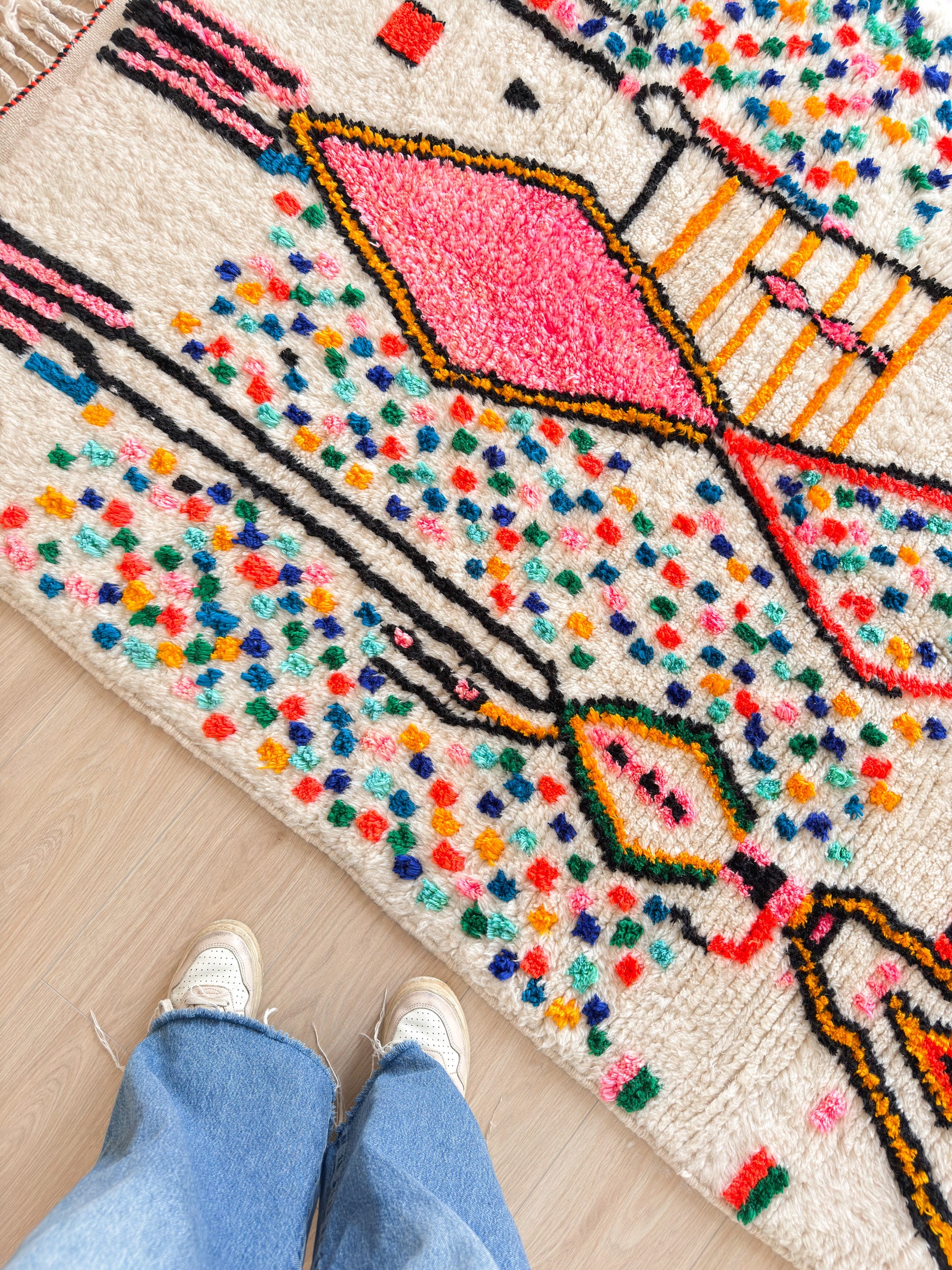 Bunter Berberteppich 137 x 218 cm - Nr. 2400