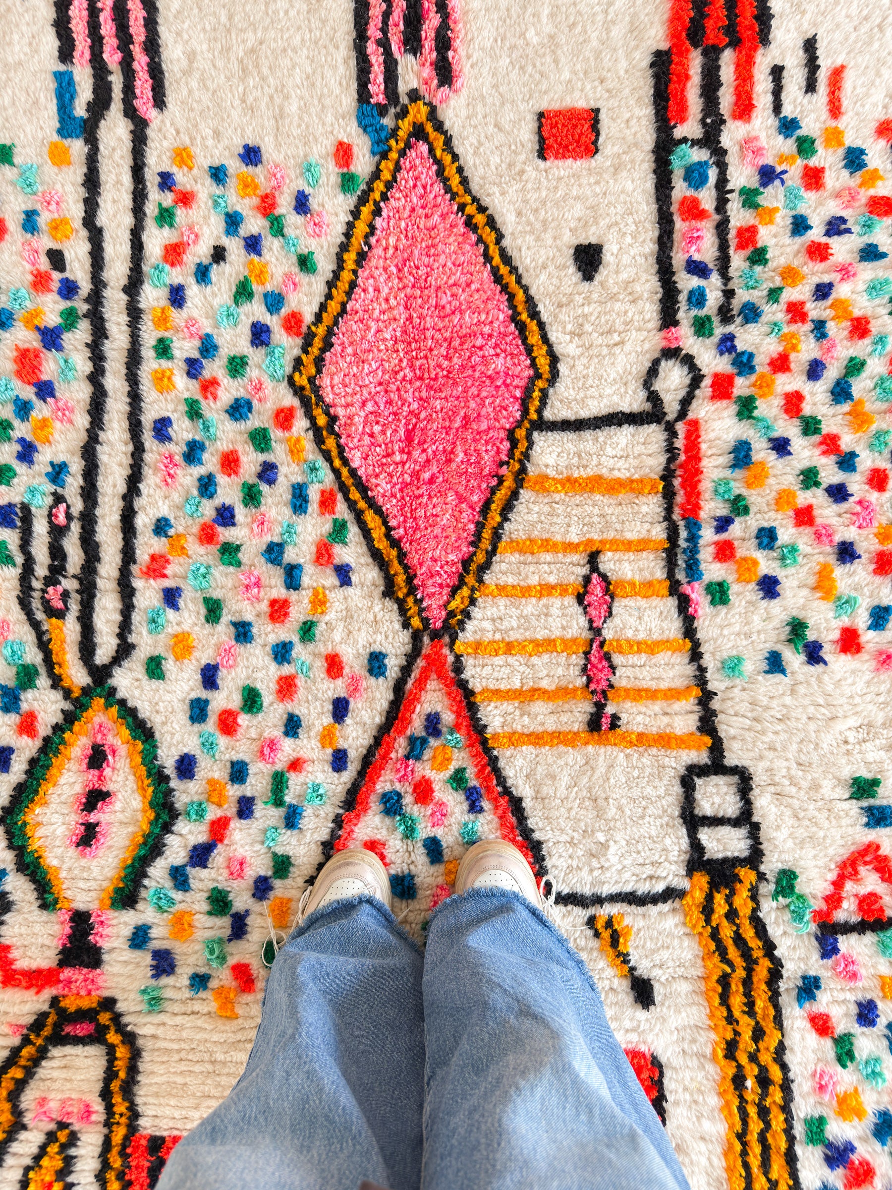 Bunter Berberteppich 137 x 218 cm - Nr. 2400