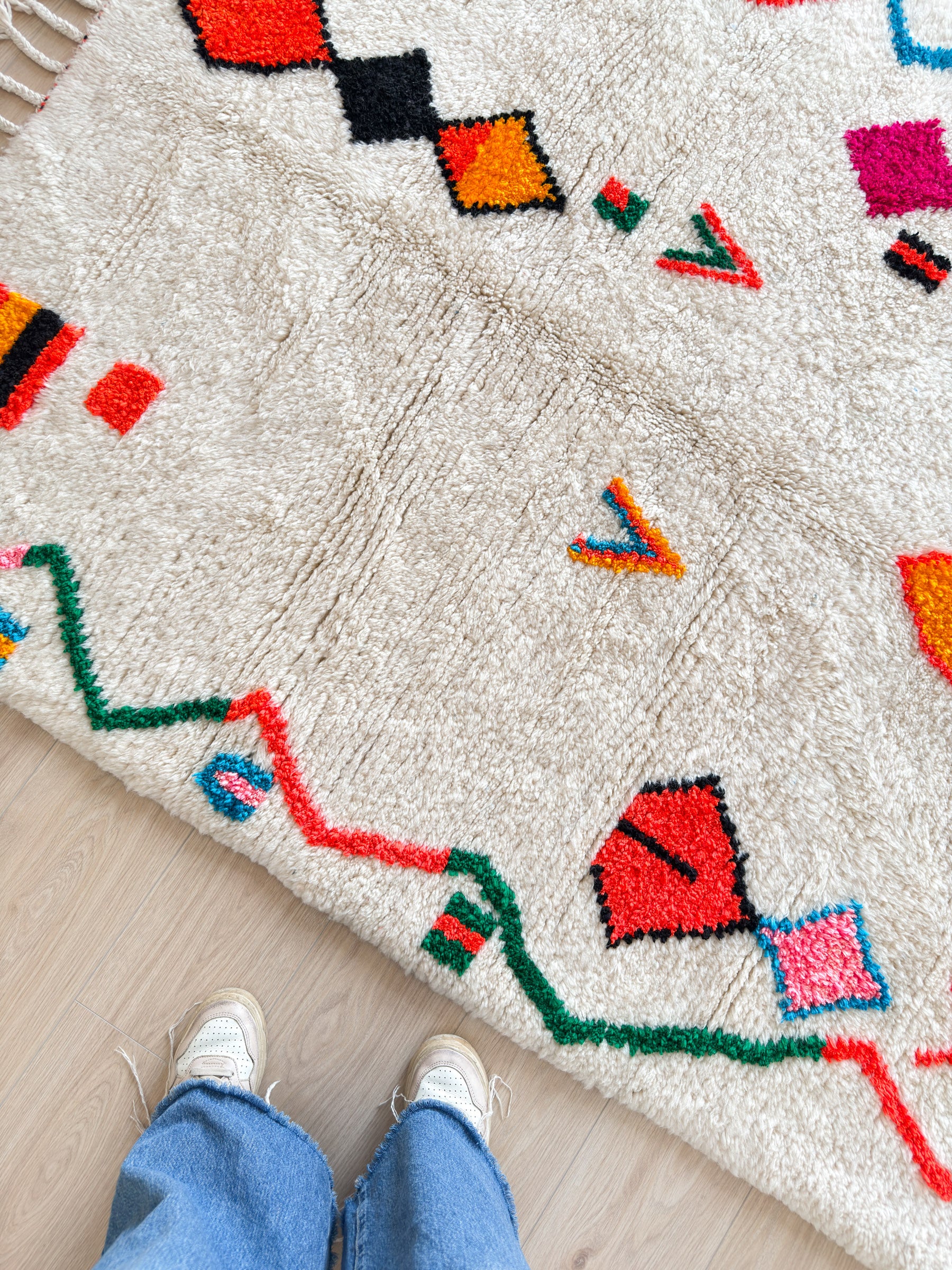 Bunter Berberteppich 150 x 223 cm - Nr. 2379